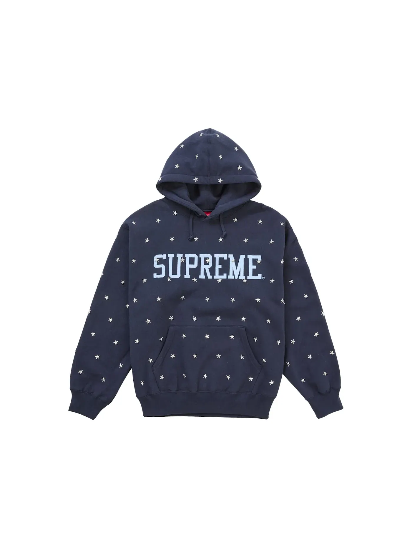 Мужской худи с принтом Stars Studded Supreme — изображение 1 из 2, темно-синий