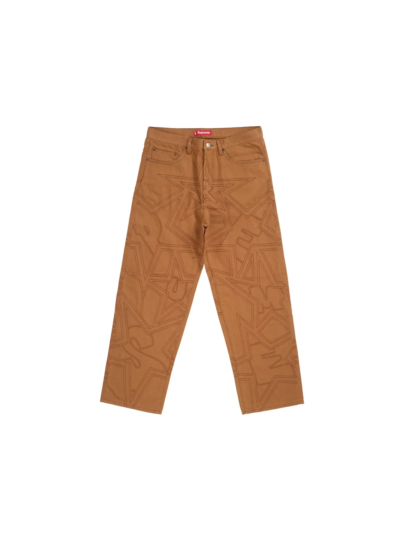 Мужские джинсы с топстичем Supreme Jean — изображение 1 из 2, коричневый