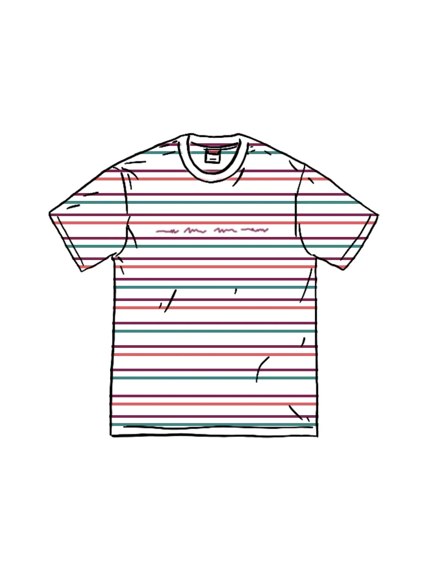 Мужская футболка с полосками Supreme S/S Top — изображение 1 из 1, белый