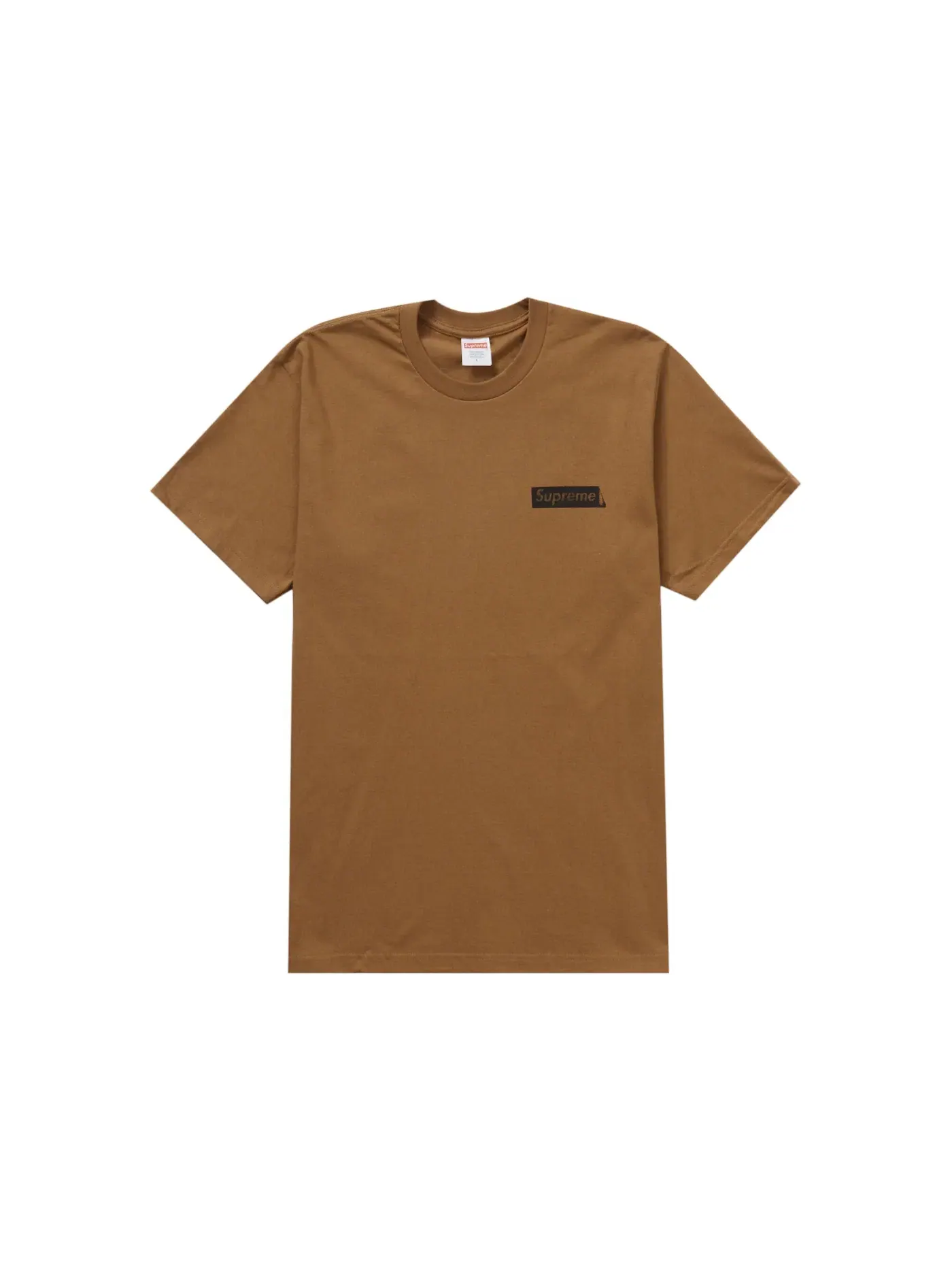 Мужская футболка с принтом Supreme Tee — изображение 2 из 2, коричневый