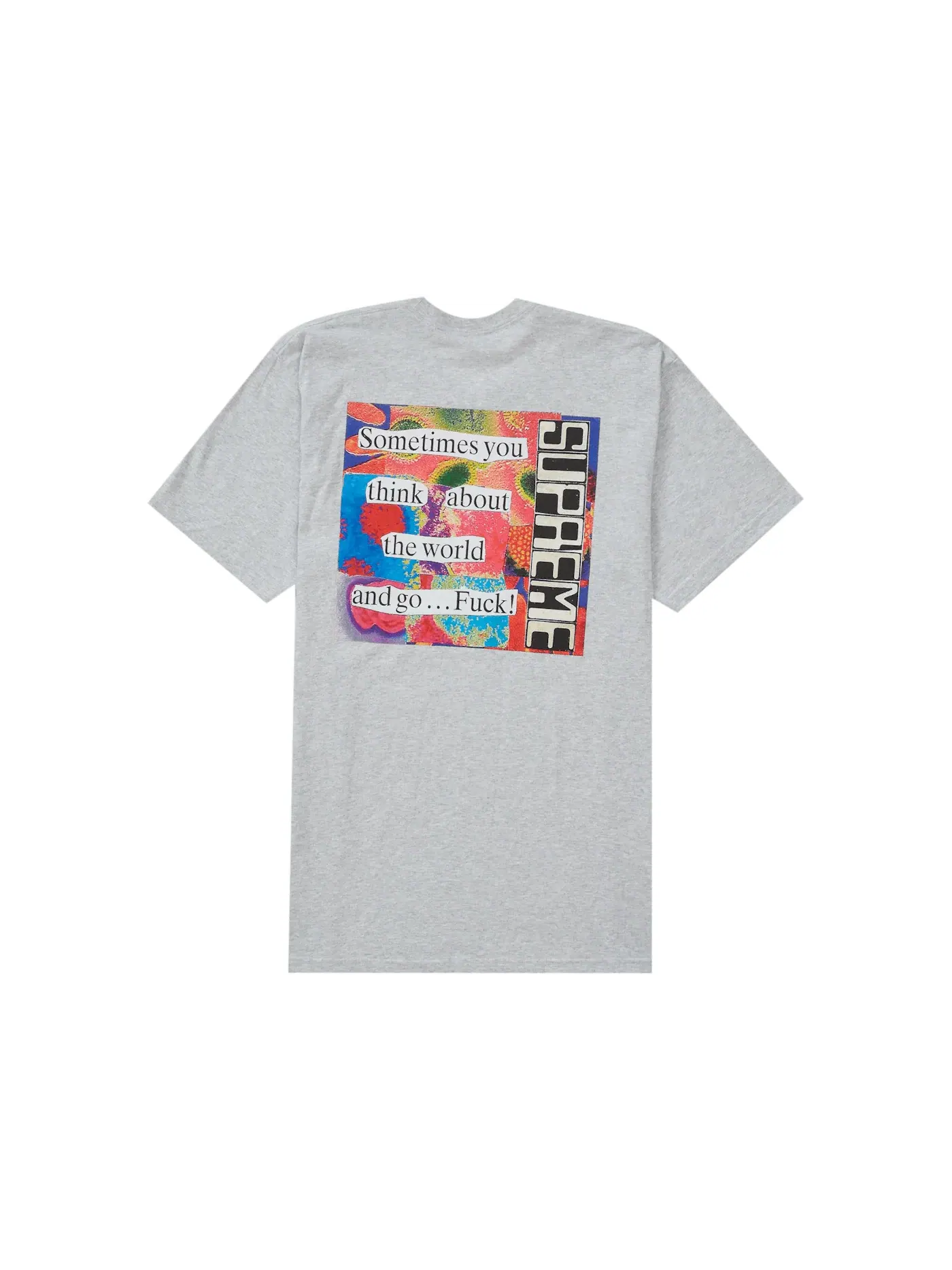 Мужская футболка с принтом Supreme Tee — изображение 1 из 2, серый