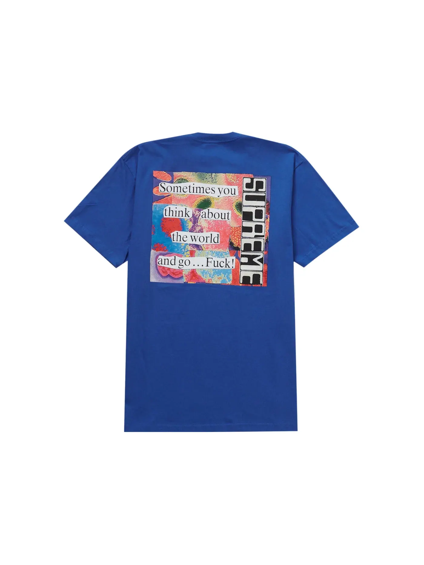 Мужская футболка с принтом Supreme Static Tee — изображение 1 из 2, королевский