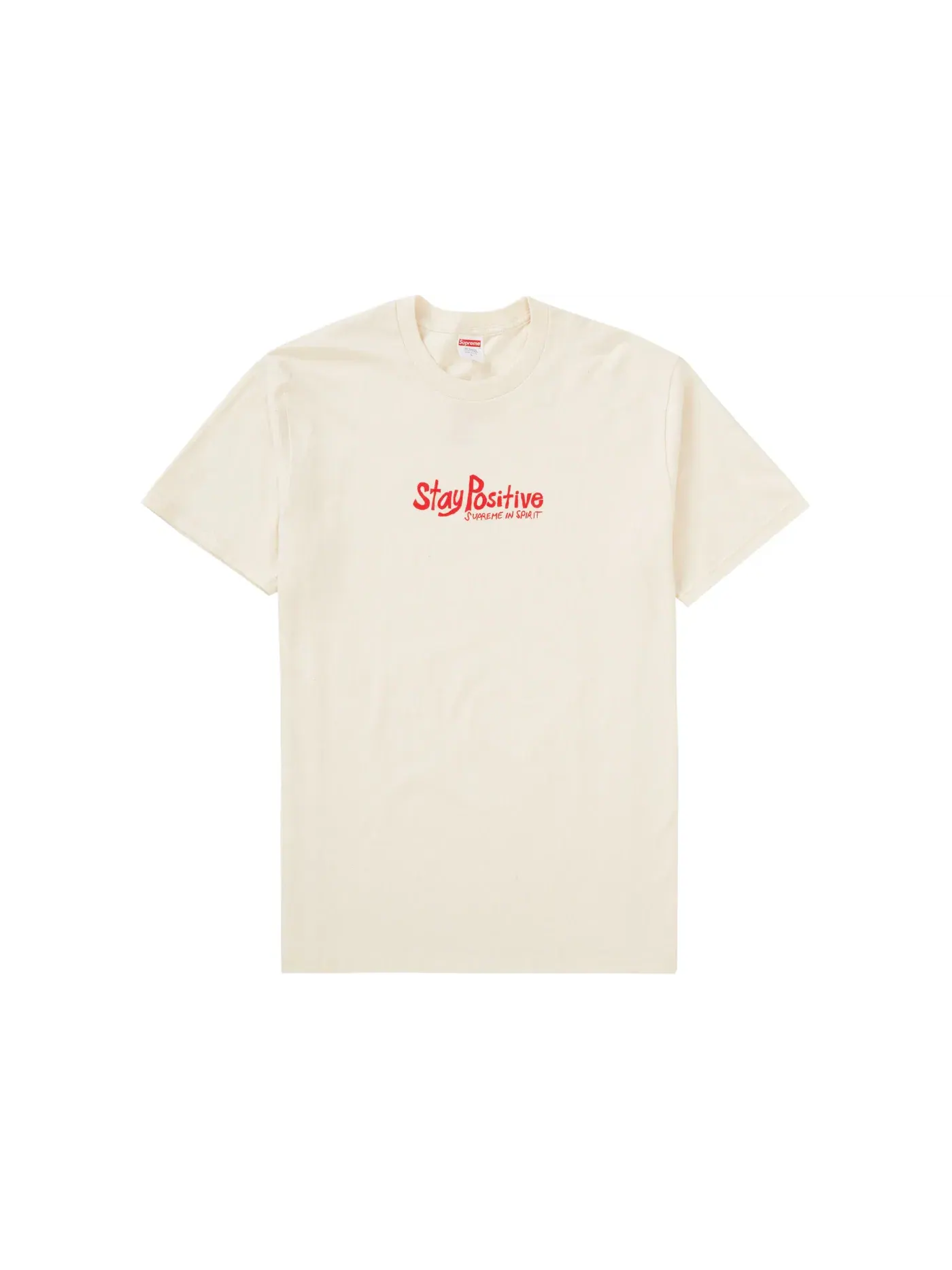 Мужская футболка с принтом Stay Positive Supreme — изображение 1 из 2, прозрачный