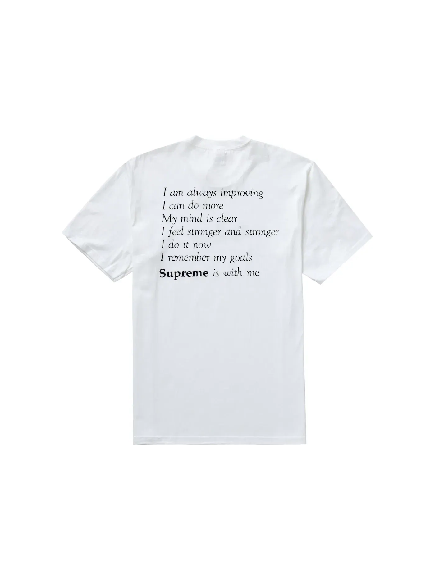 Мужская футболка с принтом Stay Positive Supreme — изображение 2 из 2, белый