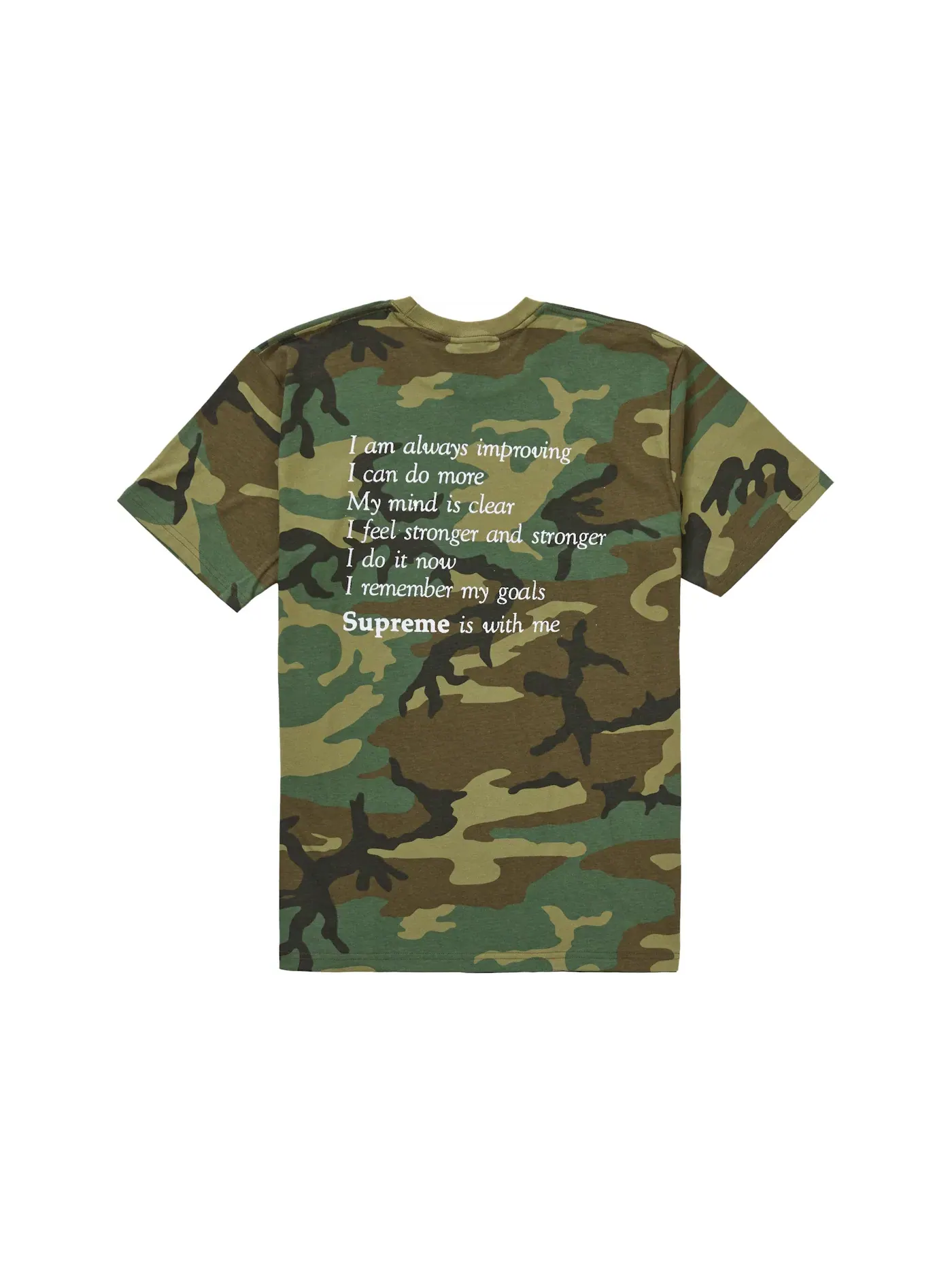 Мужская футболка Supreme Stay Positive Tee, Woodland Camo — изображение 2 из 2