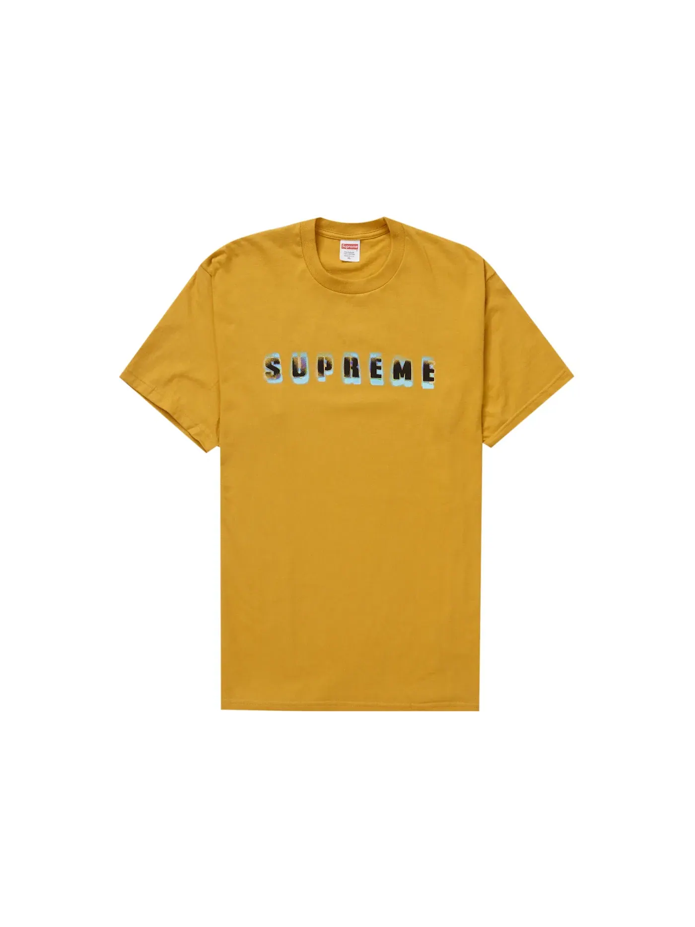 Мужская футболка с принтом Supreme Tee — изображение 1 из 1, желтый