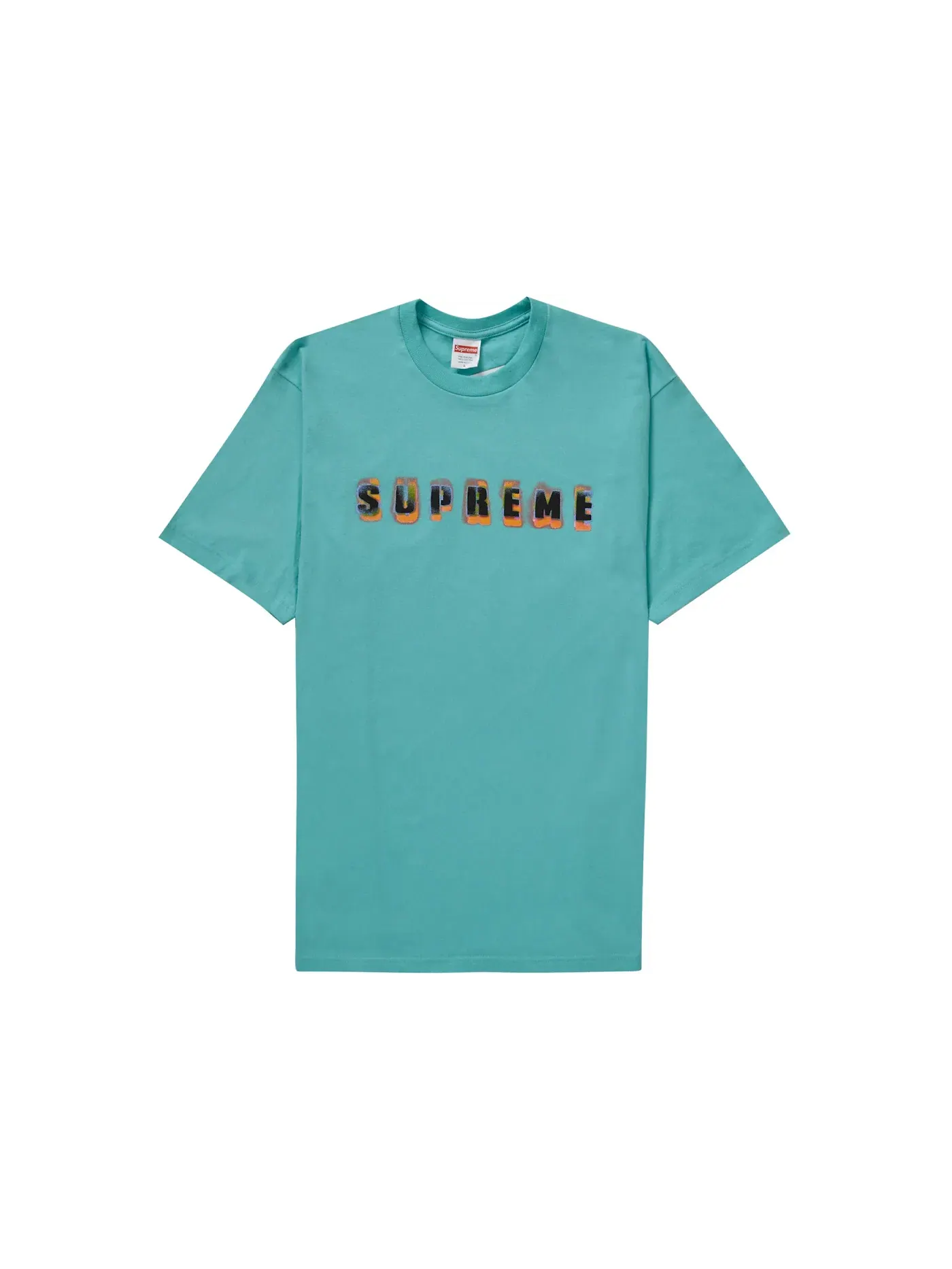 Мужская футболка Supreme Stencil Tee Teal — изображение 1 из 1, бирюзовый