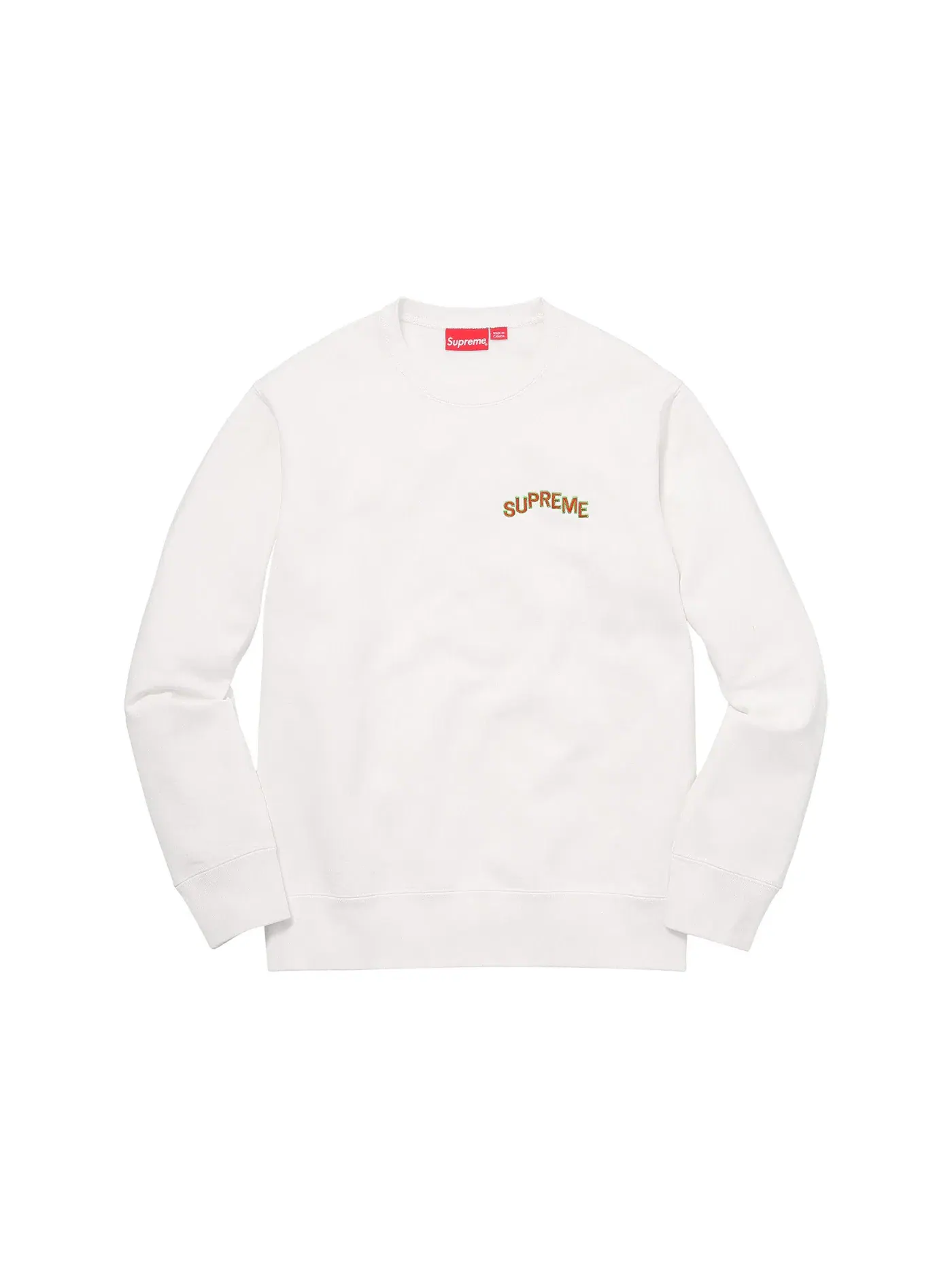 Мужской свитшот с принтом Supreme Step Arc Crewneck — изображение 1 из 1, белый
