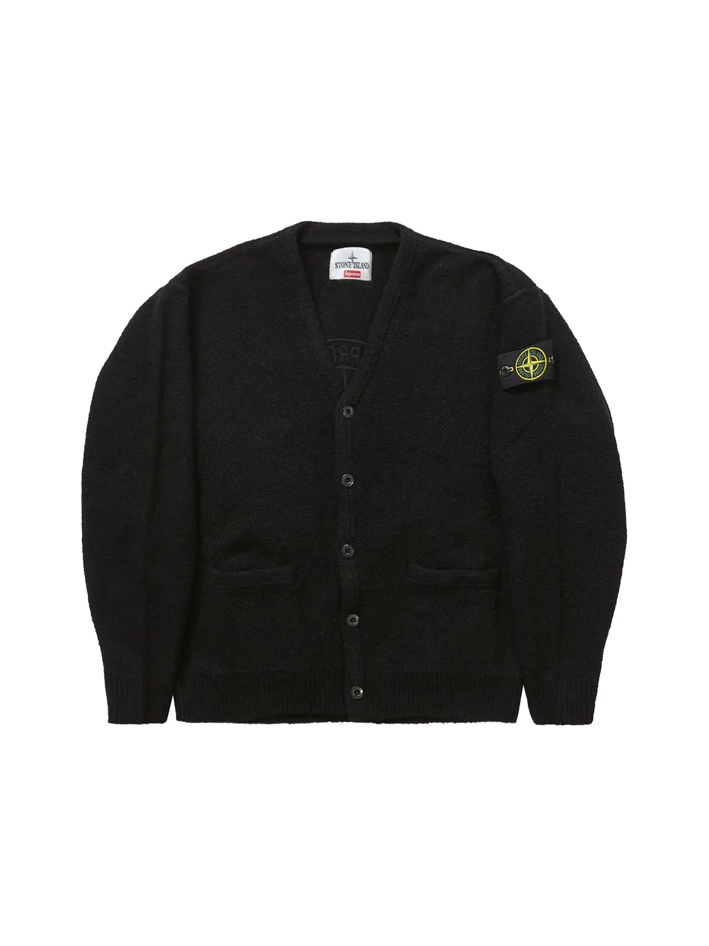 Мужской кардиган из букле Supreme Stone Island — изображение 1 из 2, черный
