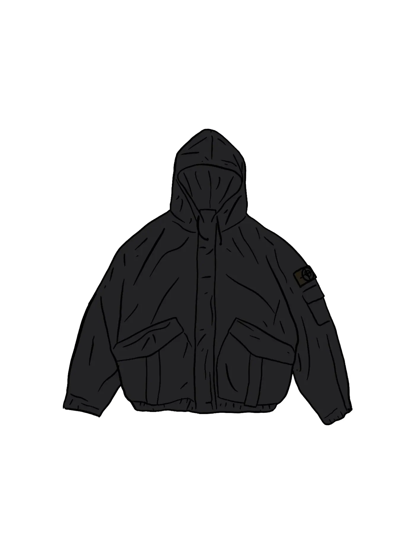 Мужская куртка из вельвета Supreme Stone Island — изображение 1 из 1, черный