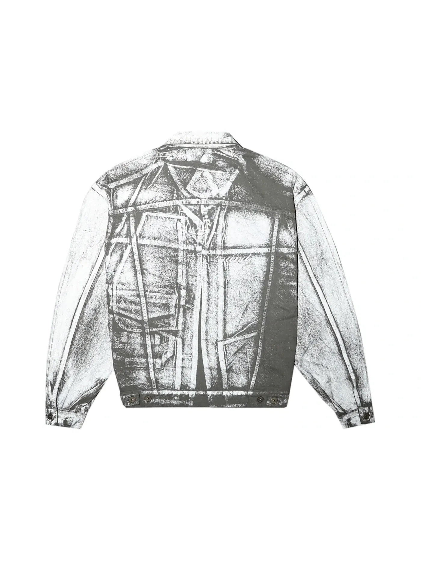 Мужская джинсовая куртка-тракер с принтом Reflective Supreme Stone Island Jacket — изображение 3 из 4, прозрачный
