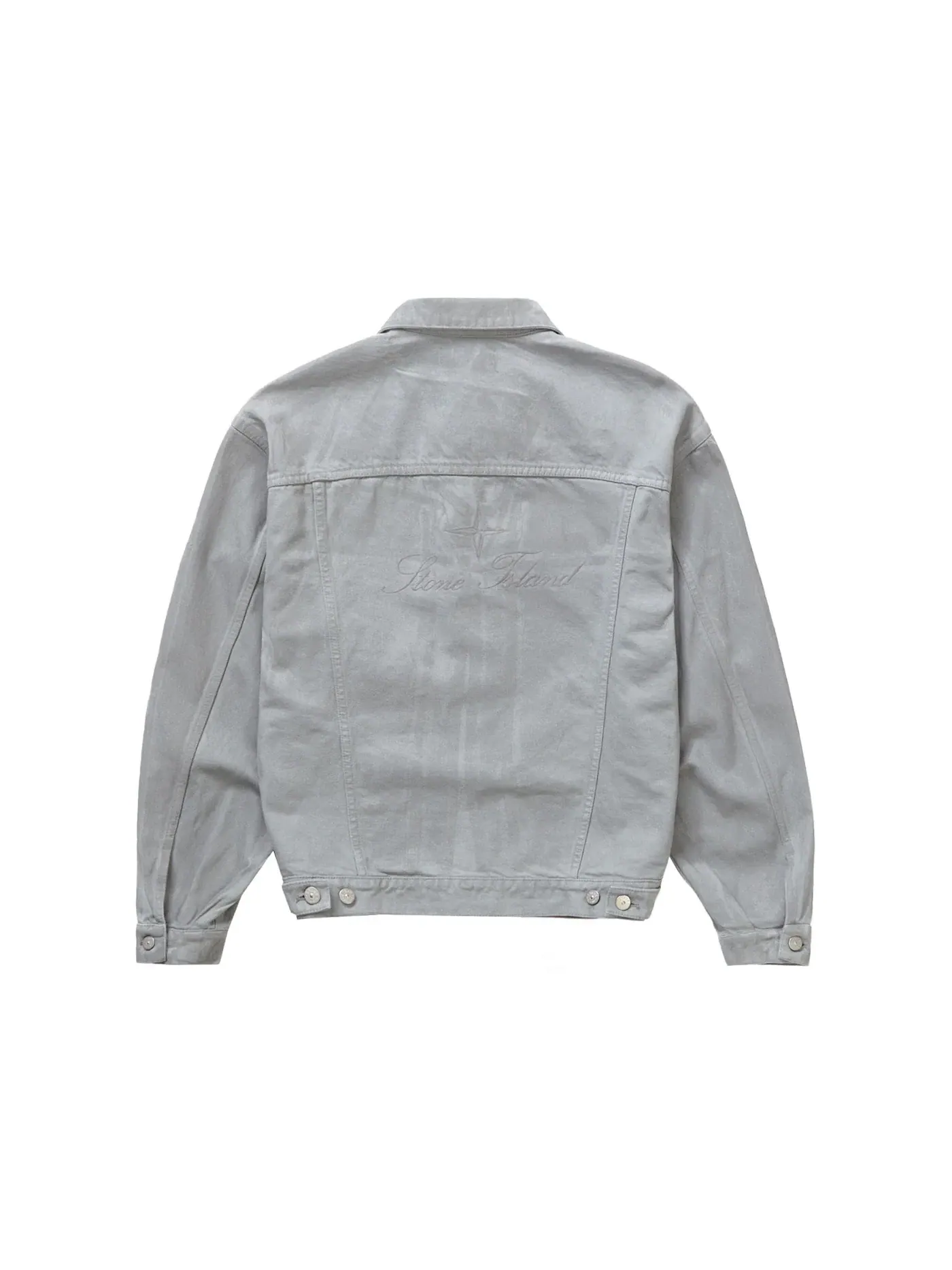Мужская джинсовая куртка-тракер с принтом Reflective Supreme Stone Island Jacket — изображение 4 из 4, прозрачный