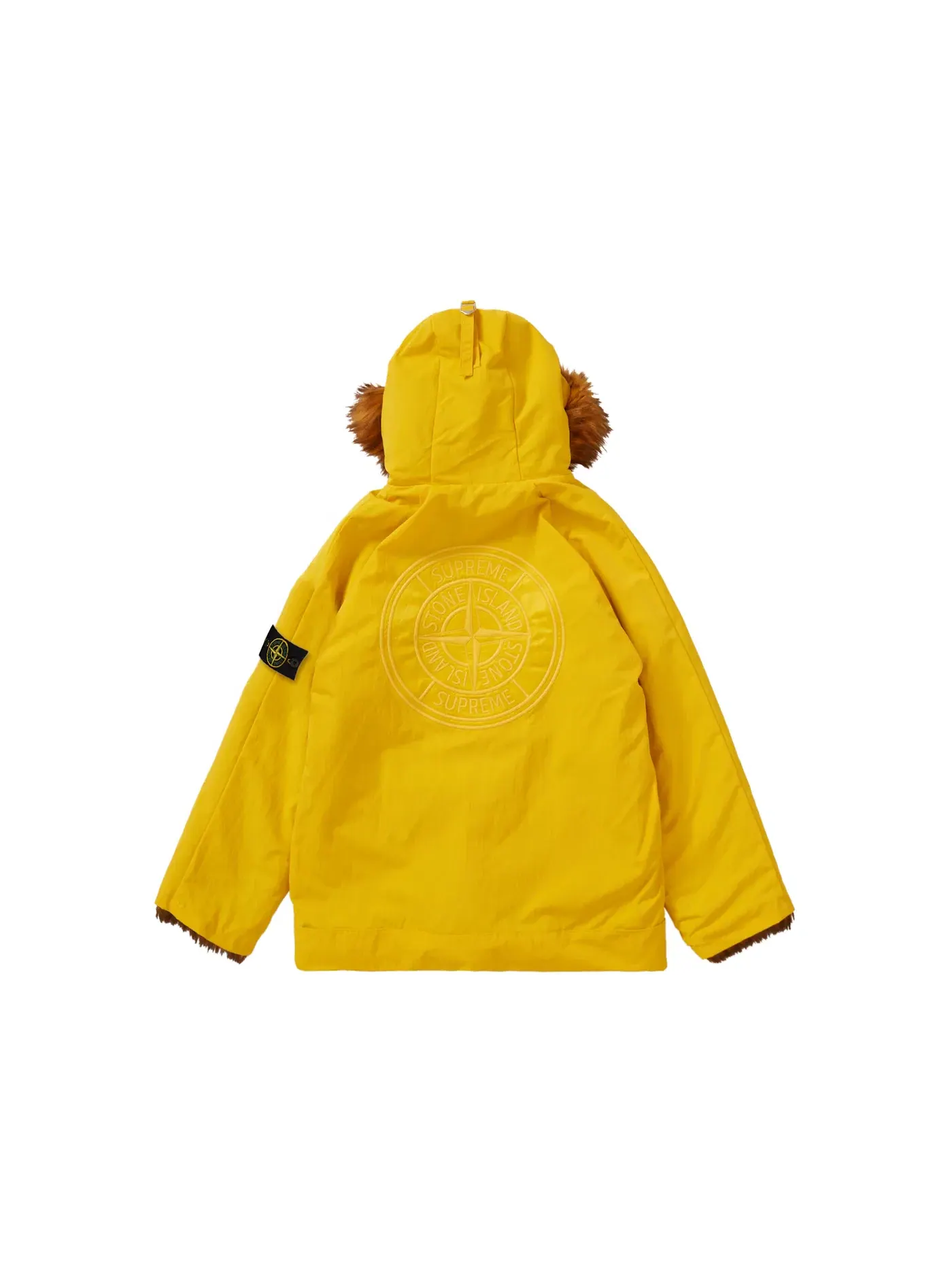 Мужское пальто из искусственного меха Supreme Parka — изображение 2 из 5, желтый