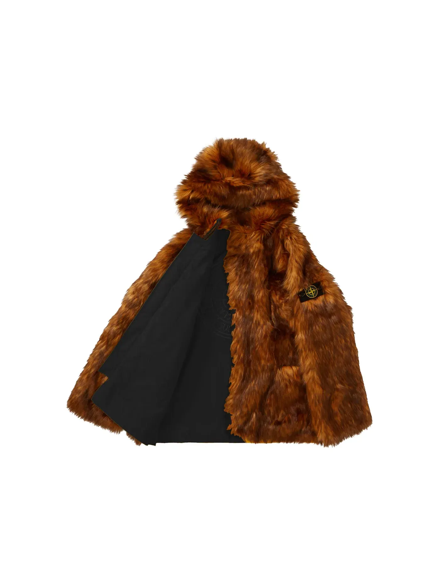 Мужское пальто-парка с принтом Reversible Faux Fur Parka Supreme — изображение 3 из 3, черный