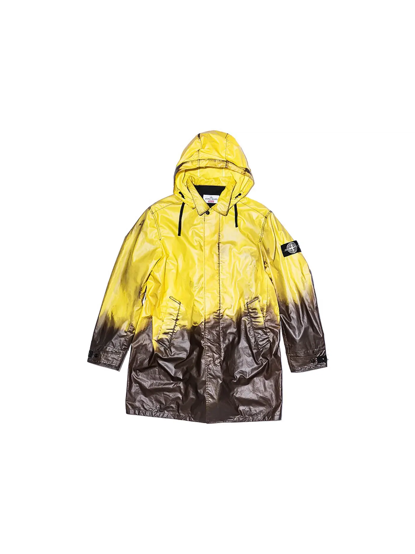 Мужское пальто-тренч с термореактивным эффектом Supreme Stone Island — изображение 1 из 1, черный