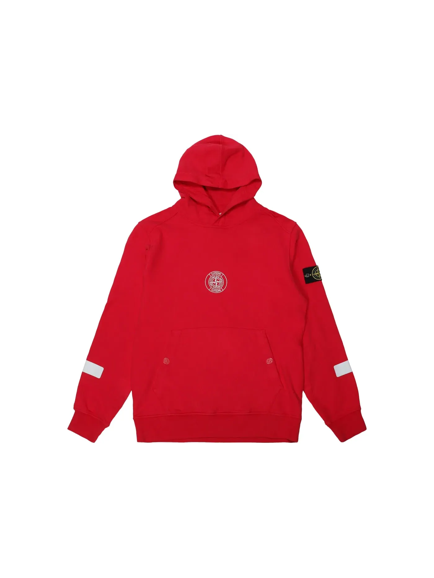 Мужская худи с капюшоном Supreme Stone Island Hooded Sweatshirt — изображение 1 из 2, маджента