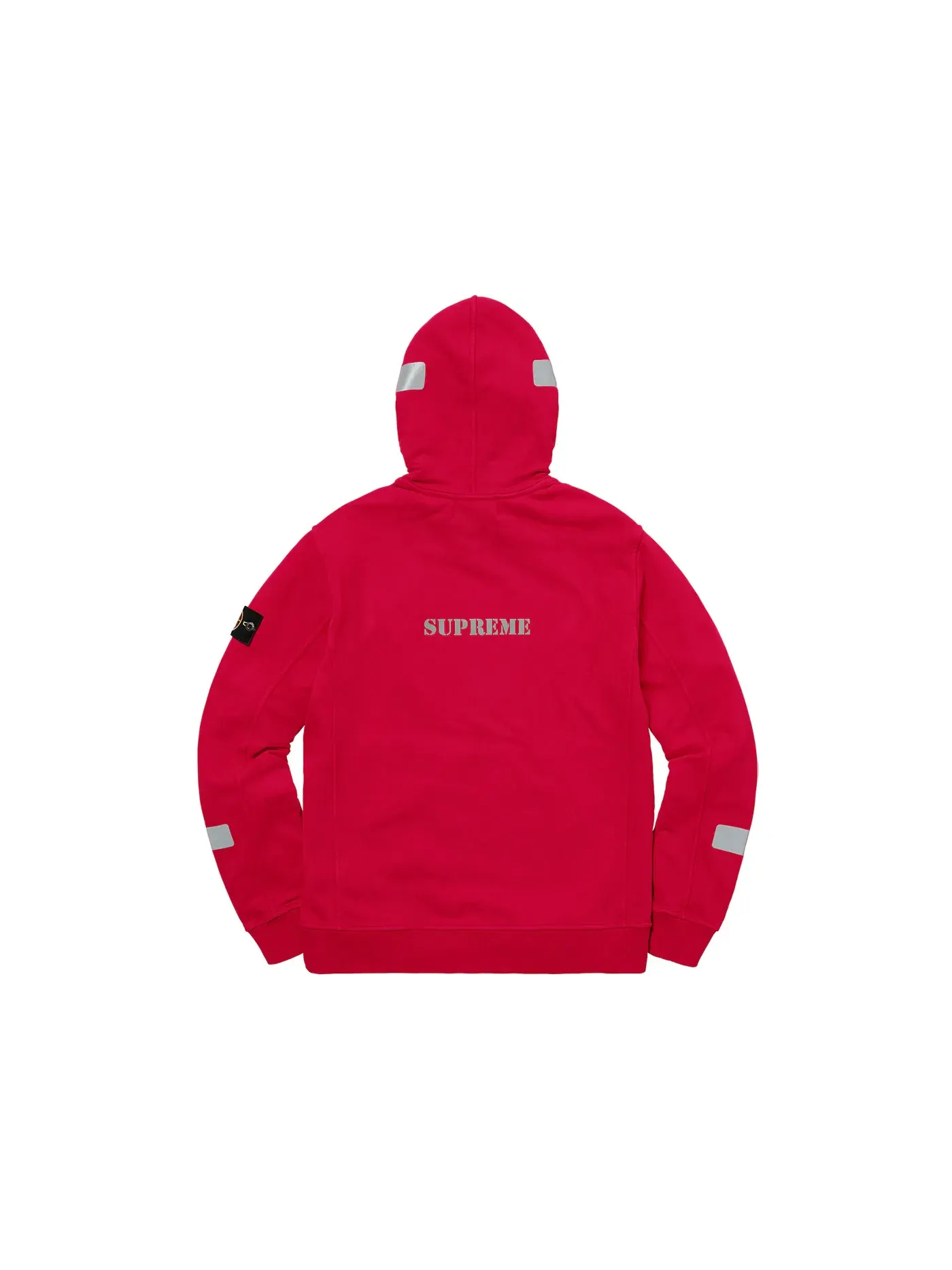 Мужская худи с капюшоном Supreme Stone Island Hooded Sweatshirt — изображение 2 из 2, маджента