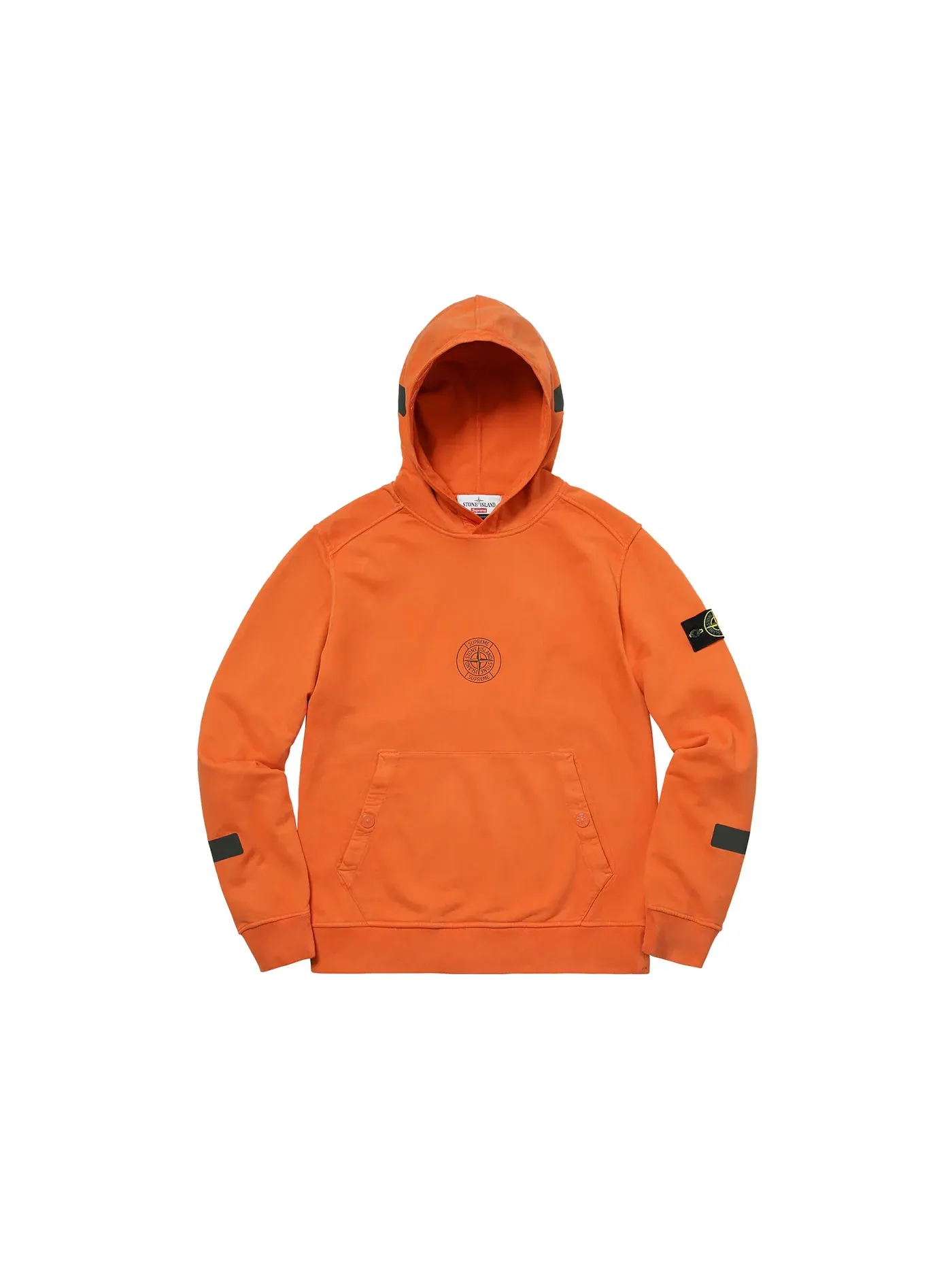 Мужской свитшот с капюшоном Supreme Stone Island — изображение 1 из 2, оранжевый