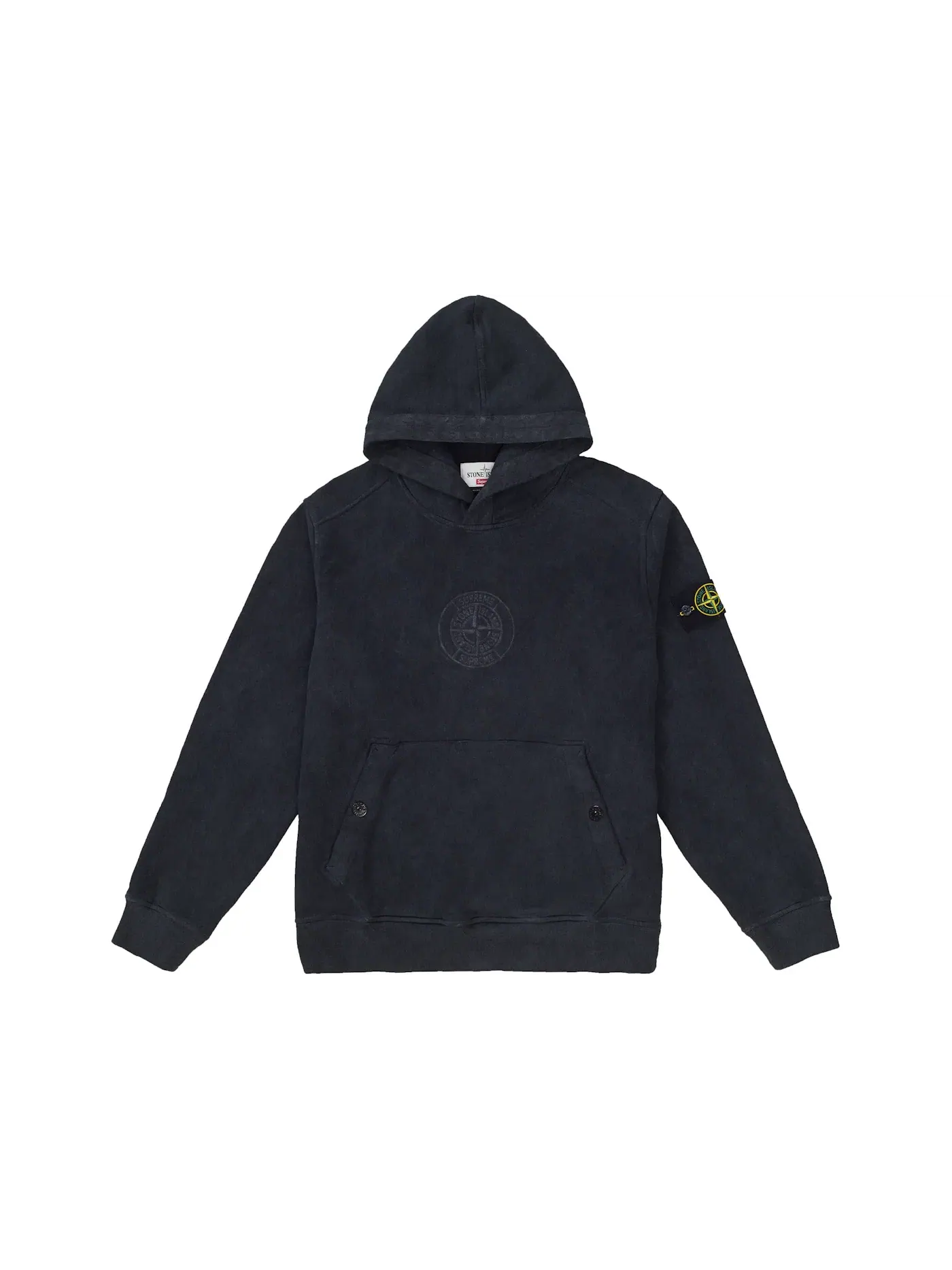 Мужская худи с капюшоном Supreme Stone Island — изображение 1 из 1, черный
