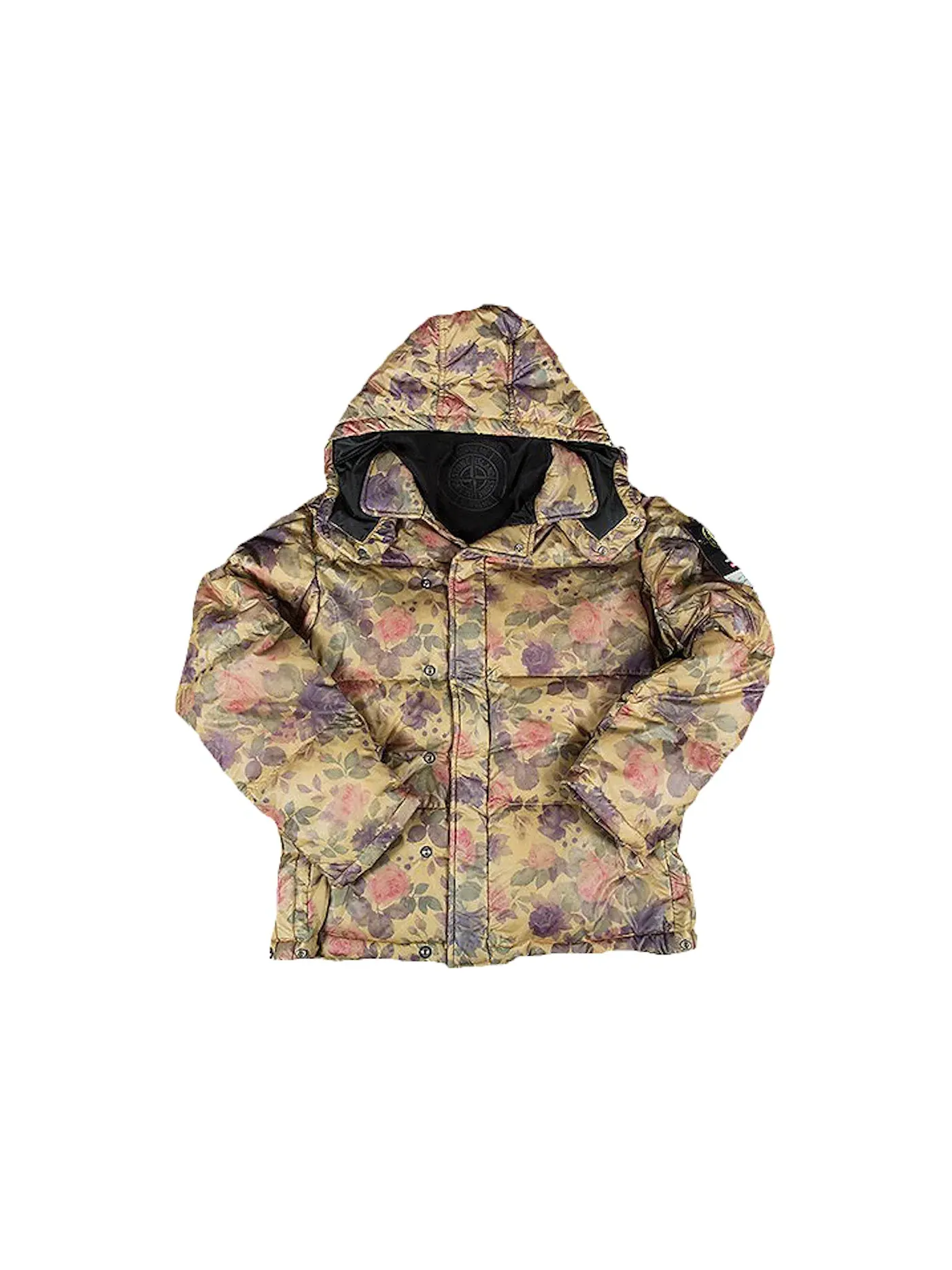 Мужская куртка с принтом Supreme Stone Island Lamy Cover Stampato Puffy Jacket — изображение 1 из 4, медь