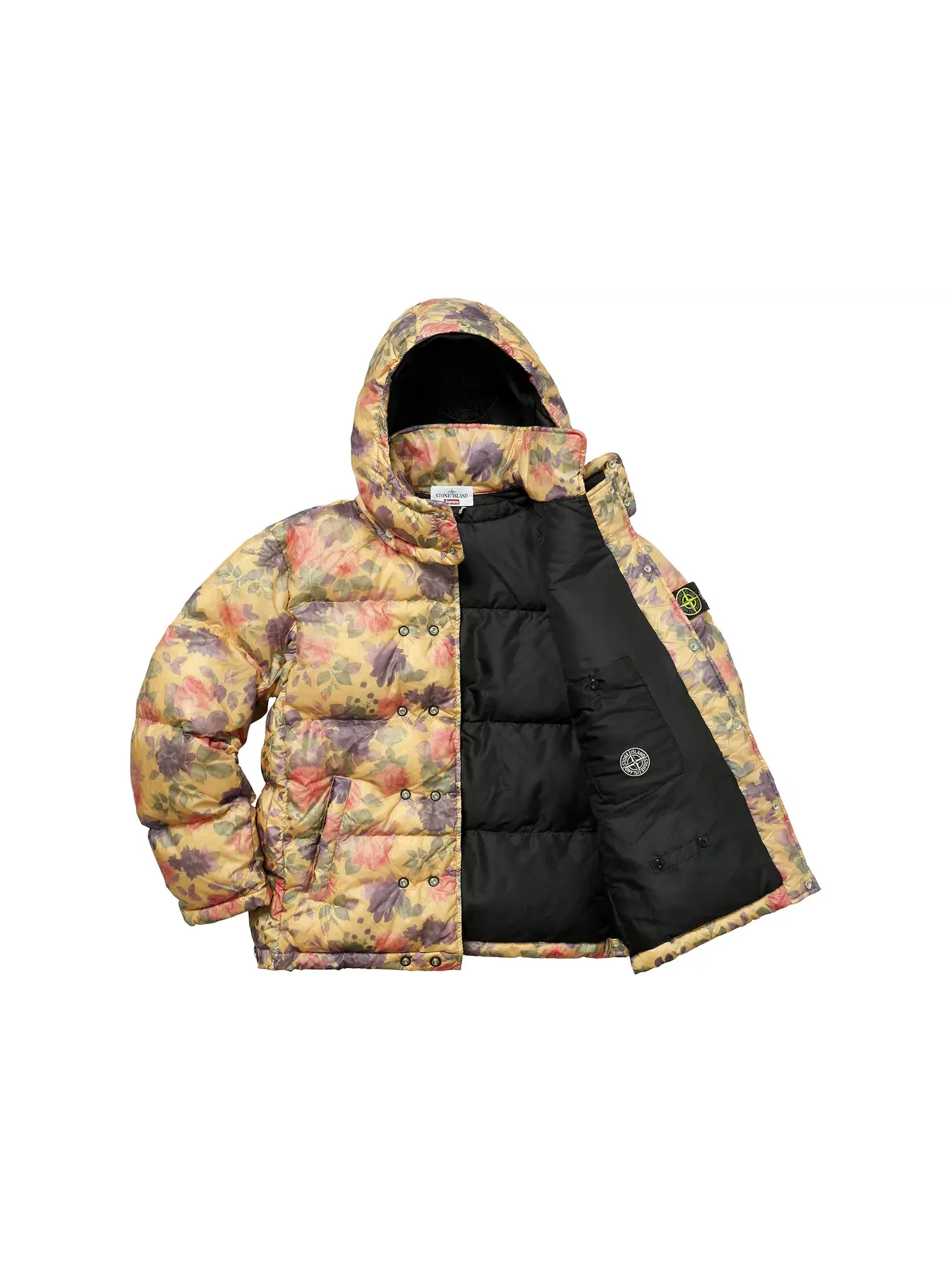 Мужская куртка с принтом Supreme Stone Island Lamy Cover Stampato Puffy Jacket — изображение 3 из 4, медь