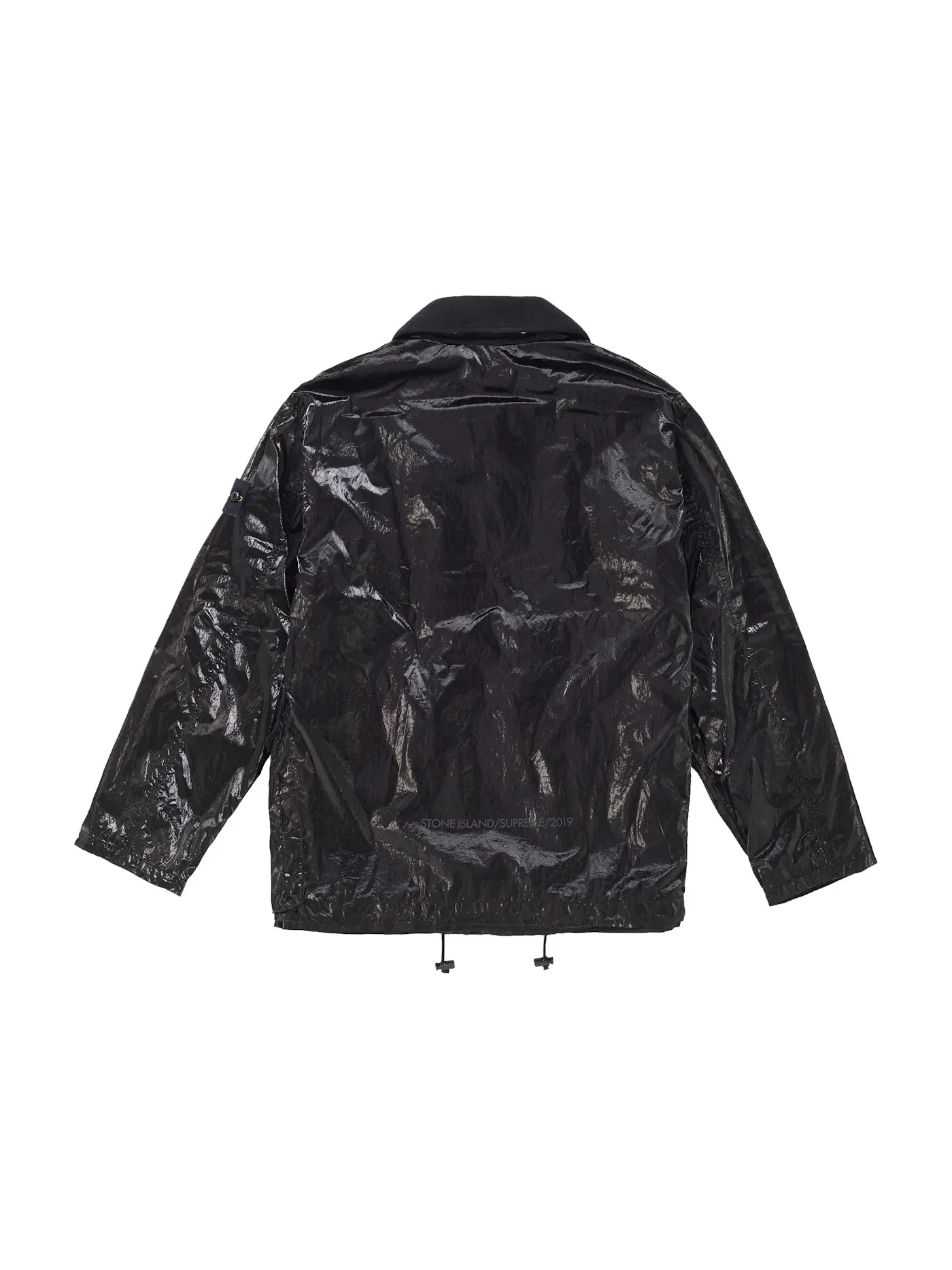 Мужская куртка из шелка Supreme Stone Island New Silk Light Jacket — изображение 2 из 2, черный