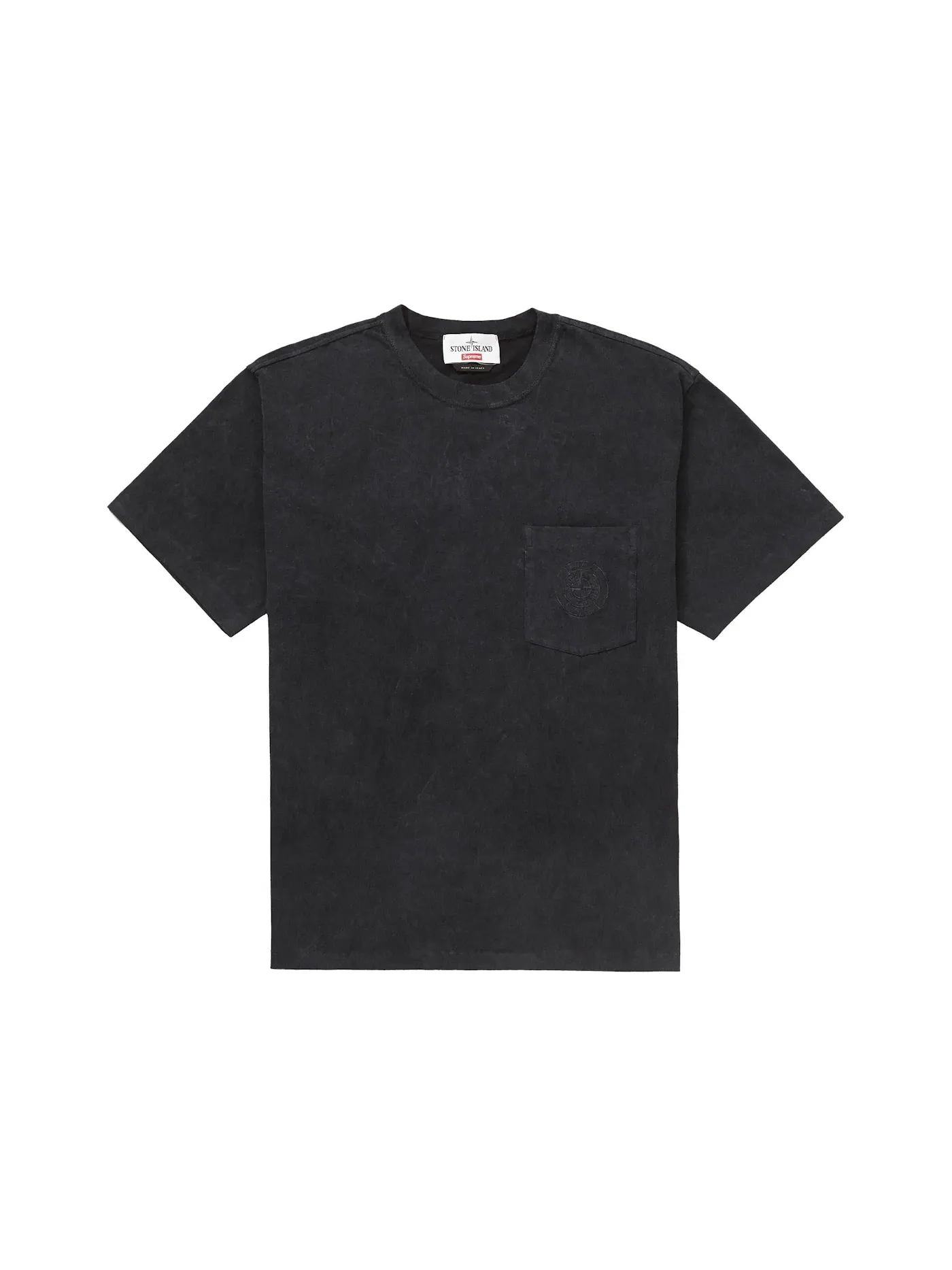 Мужская футболка с нагрудным карманом Supreme Stone Island Tee — изображение 1 из 1, черный