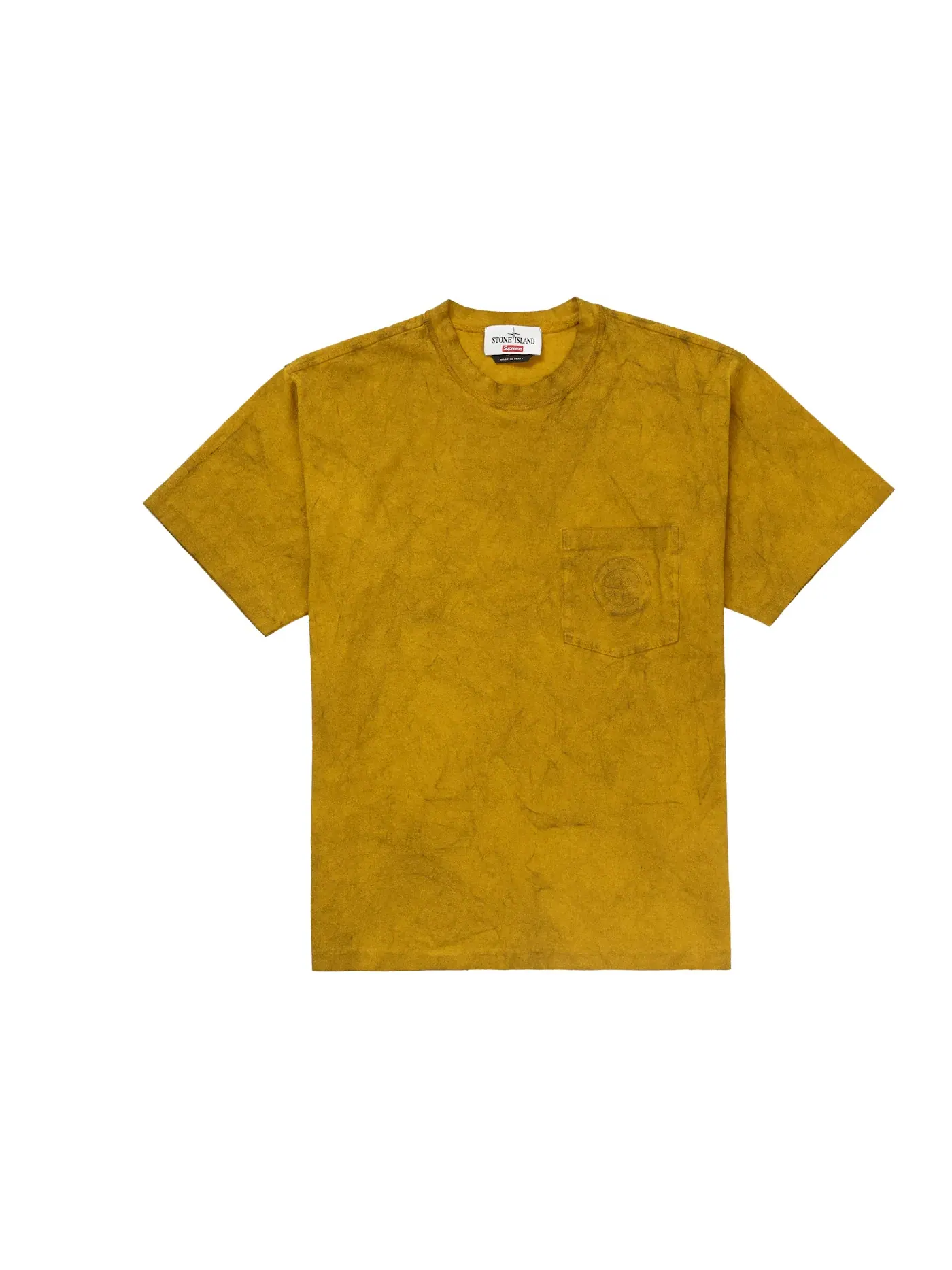 Мужская футболка с карманом Supreme Stone Island Tee — изображение 1 из 1, оливковый