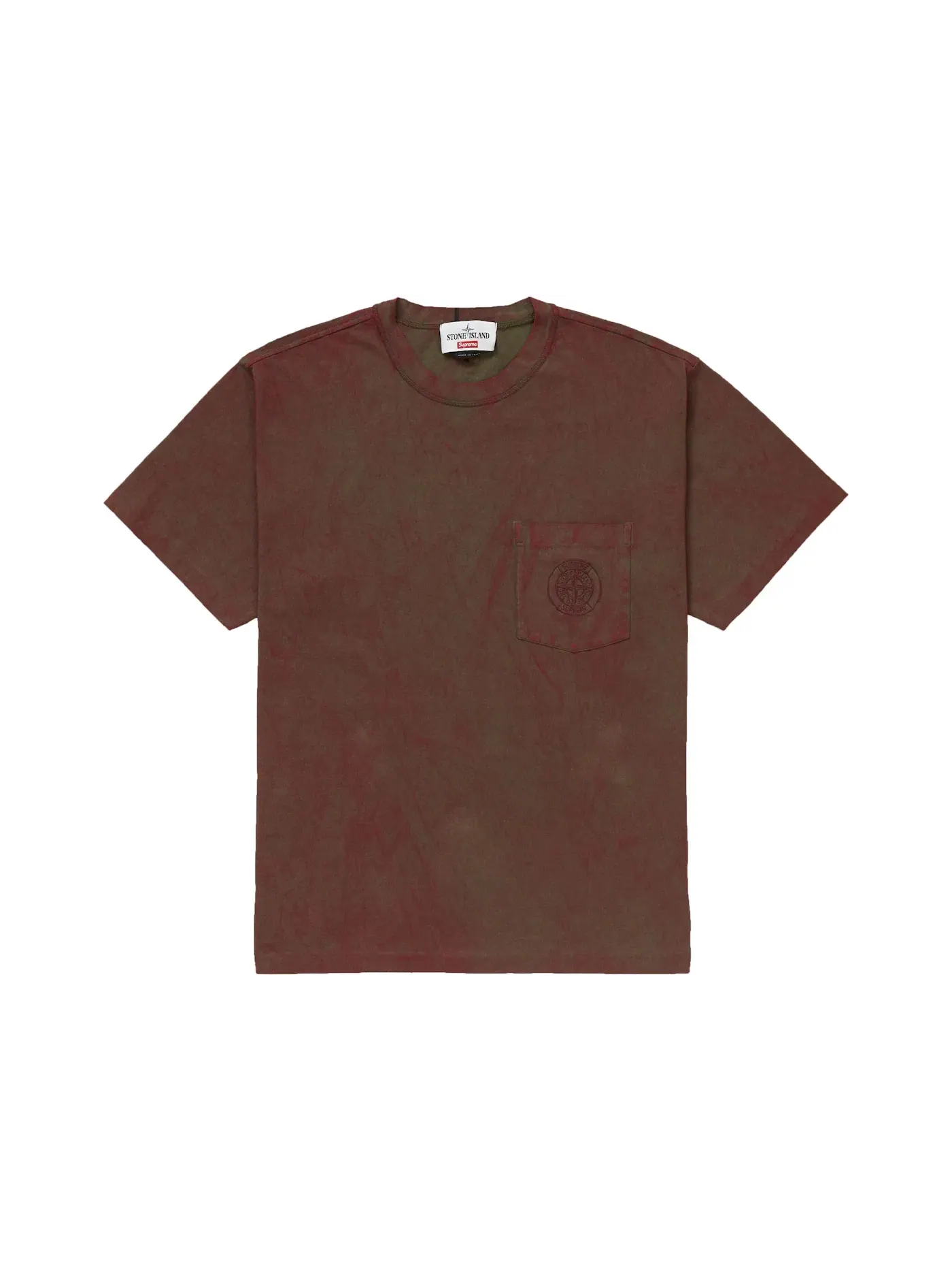 Мужская футболка с принтом Supreme Stone Island Pocket Tee — изображение 1 из 1, красный