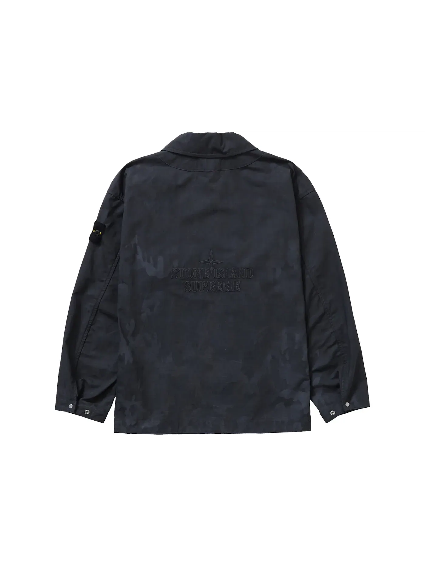Мужская куртка с реактивным камуфляжным принтом Supreme Stone Island Jacket — изображение 3 из 3, черный