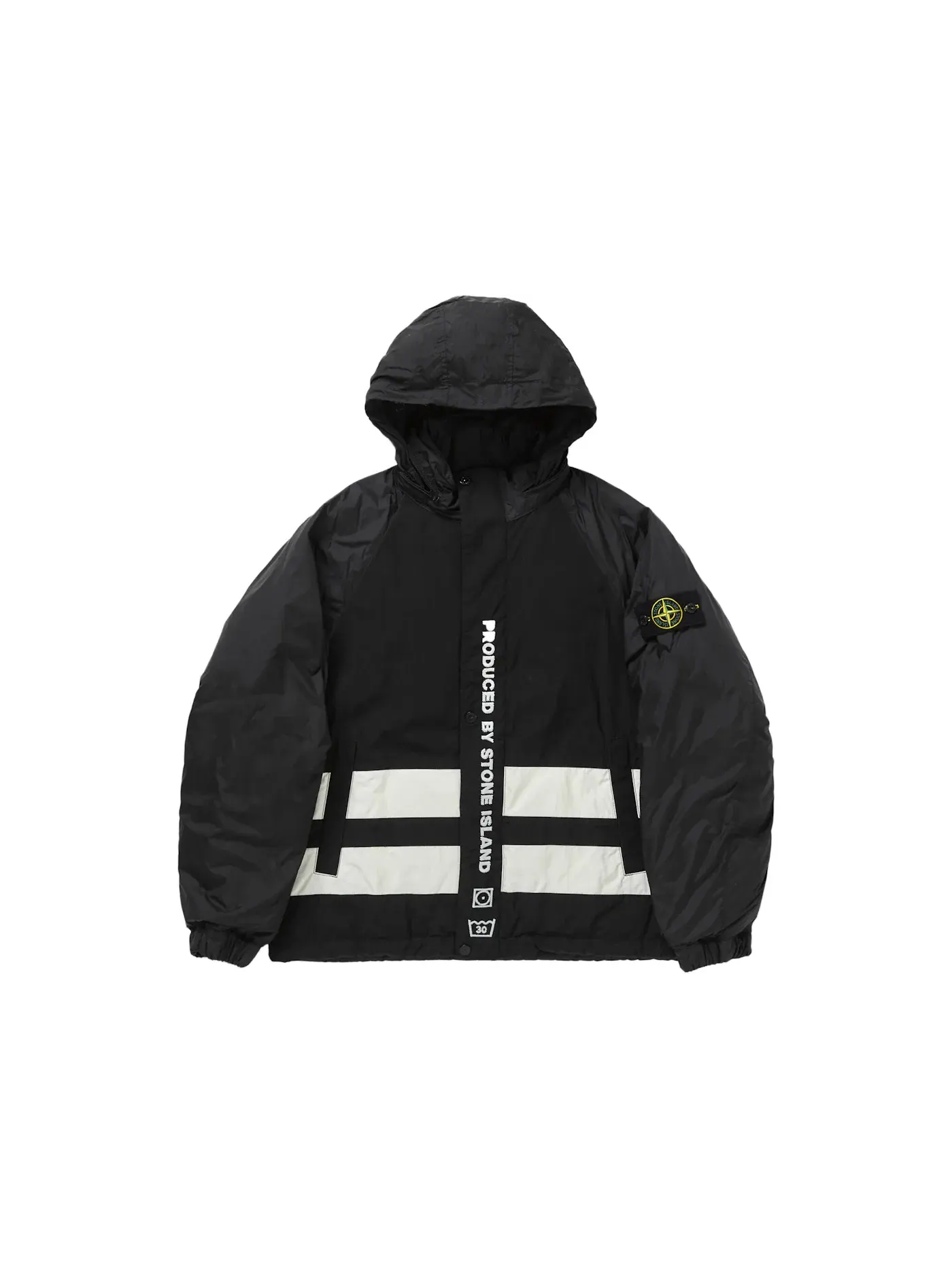Мужская куртка-пуховик реверсивная с капюшоном Supreme Stone Island — изображение 1 из 8, черный