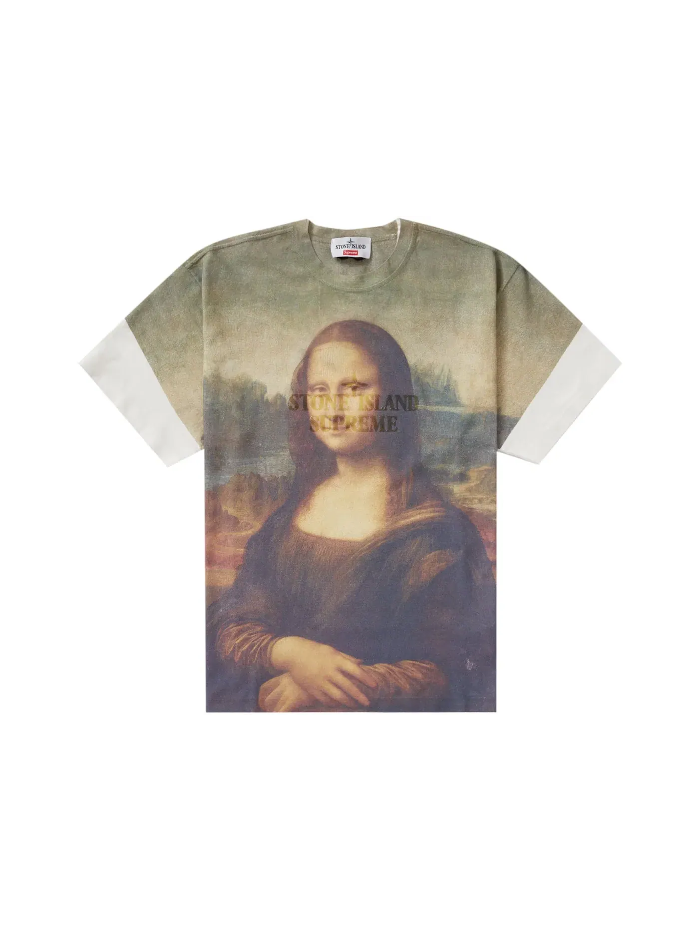 Мужская футболка с принтом Mona Lisa Supreme, Stone Island, Mona Lisa — изображение 1 из 1