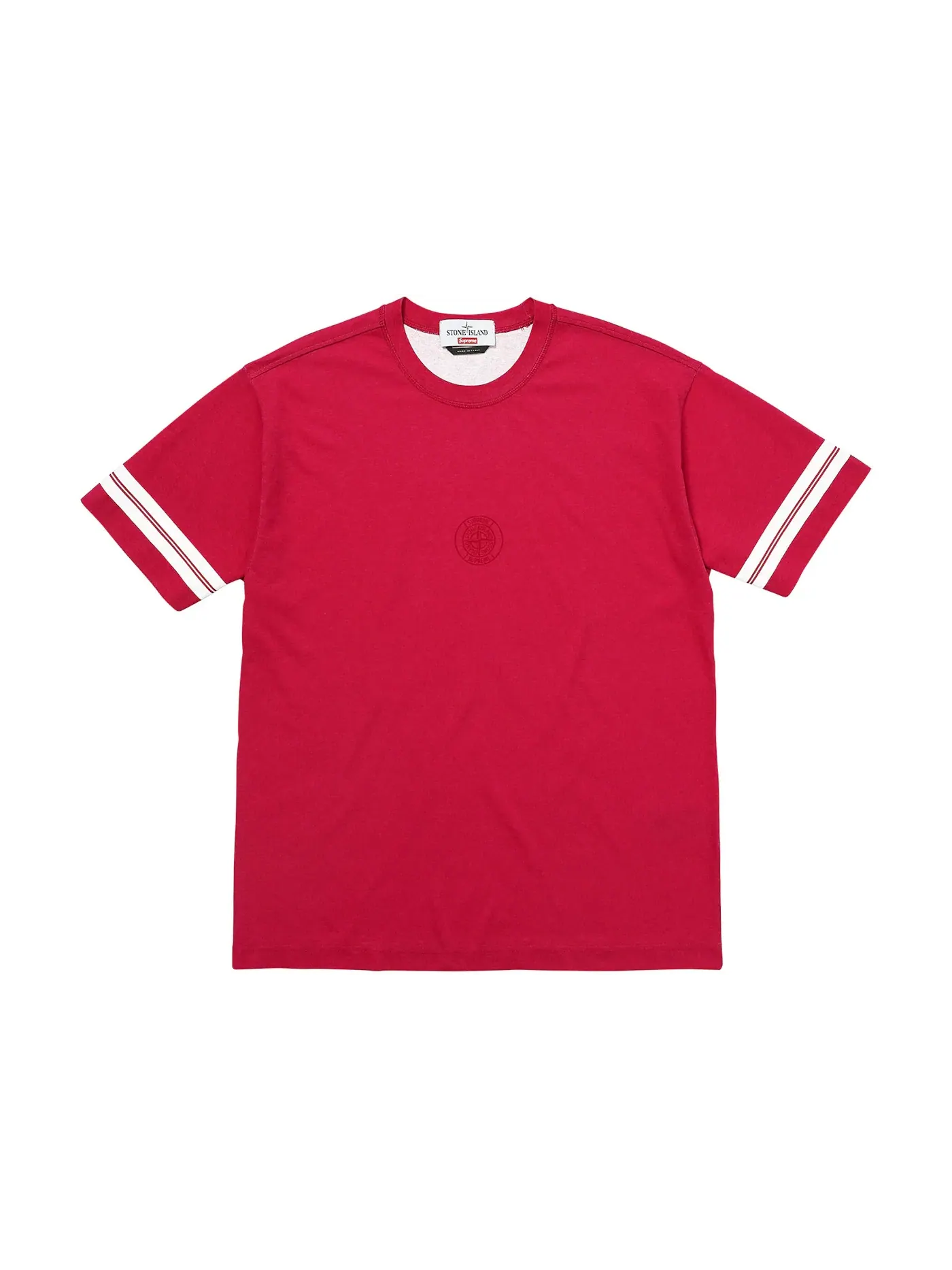 Мужская футболка Supreme Stone Island S/S Top — изображение 1 из 1, маджента