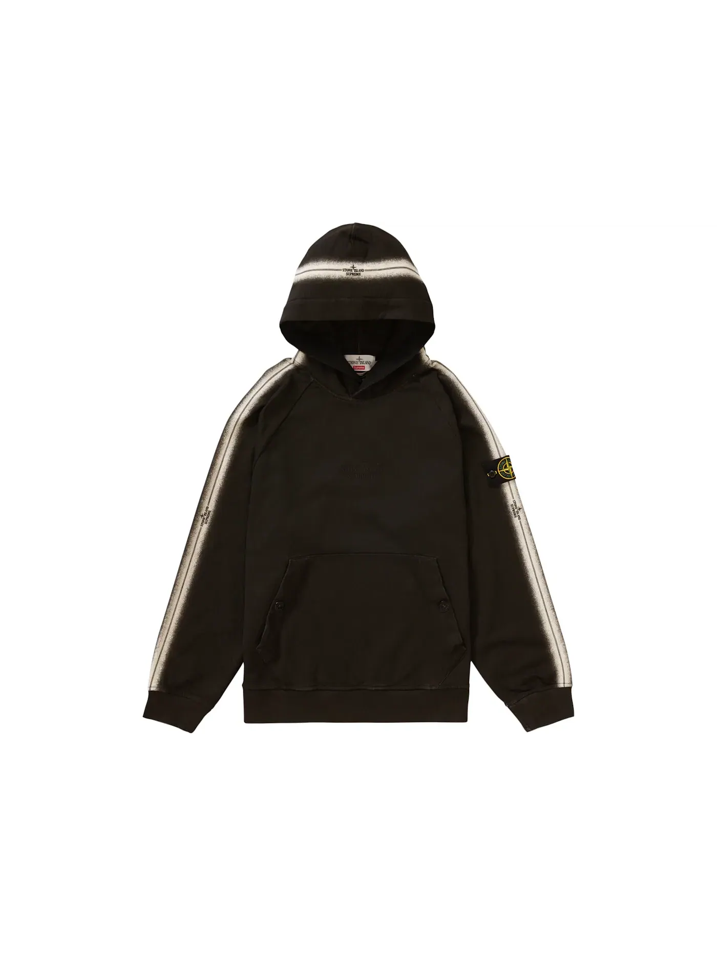Мужская худи с полосами Supreme Stone Island Stripe — изображение 1 из 1, черный