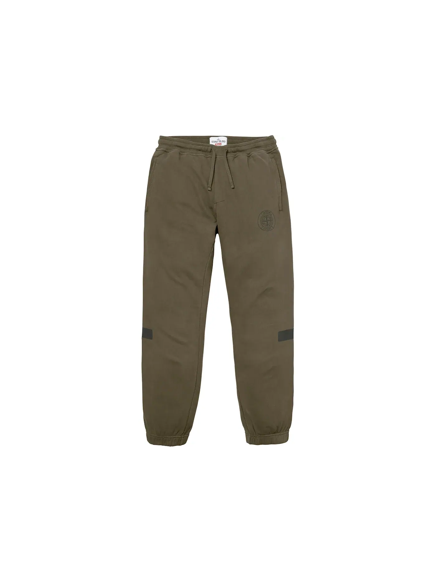 Мужские спортивные штаны с принтом Supreme Stone Island Sweatpant — изображение 1 из 2, оливковый