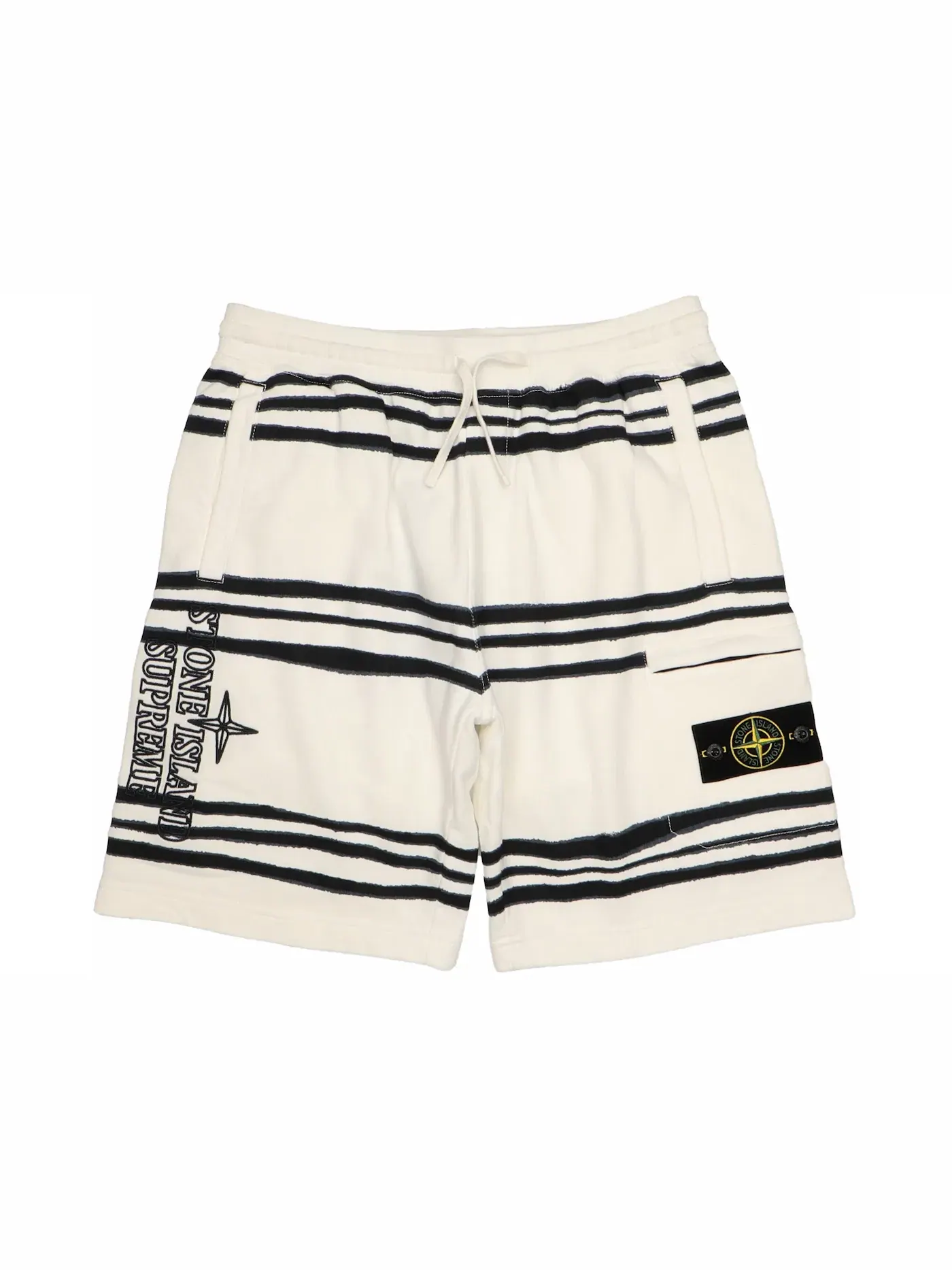 Мужские шорты с принтом Supreme Stone Island Warp Stripe Sweatshort