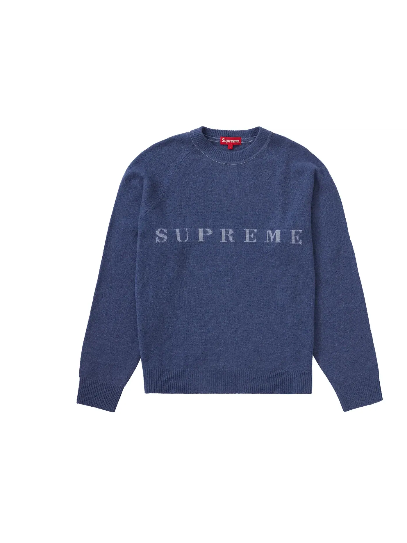 Мужской свитер с каменной стиркой Supreme Sweater — изображение 1 из 1, темно-синий