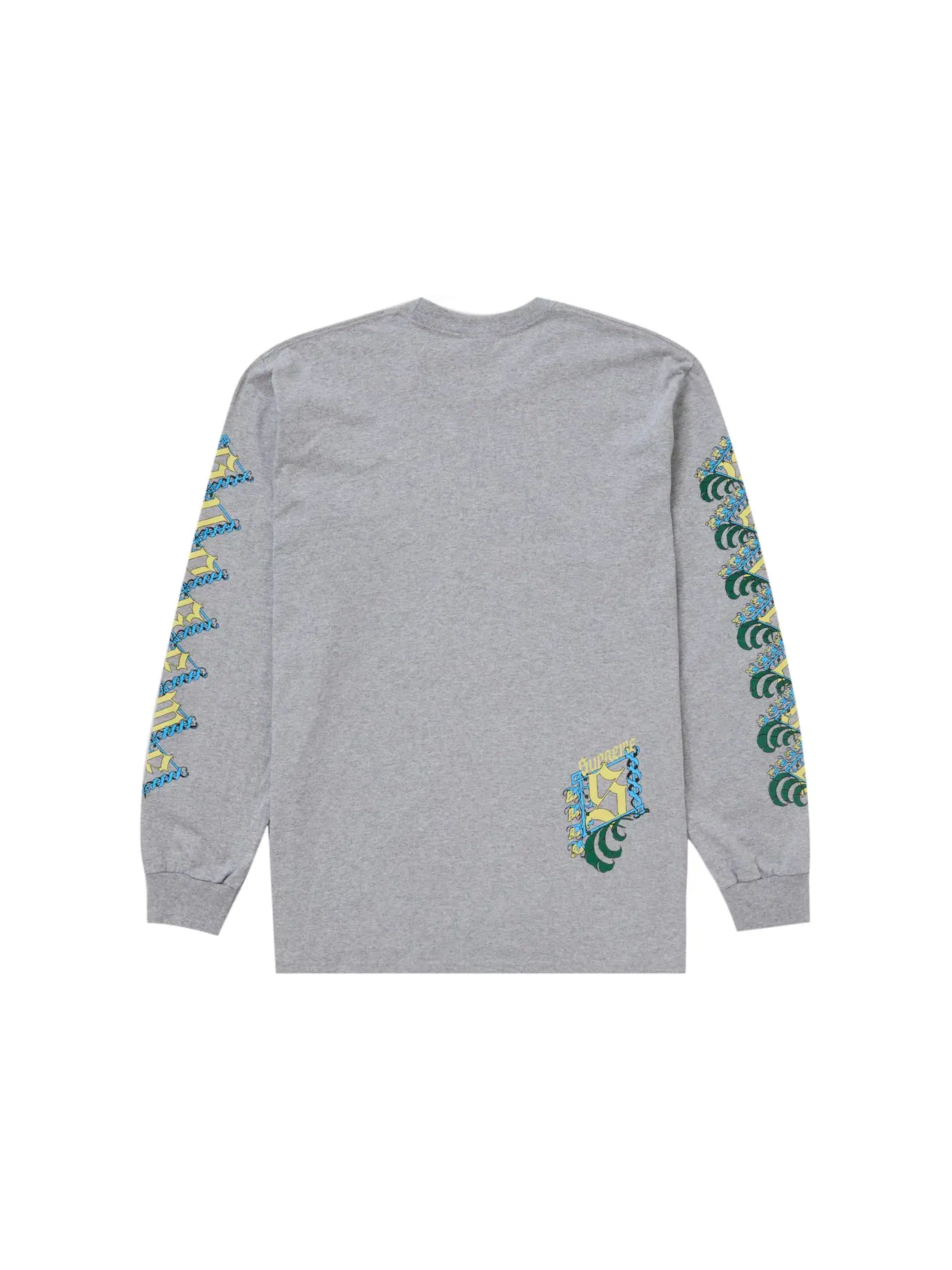 Мужская футболка с длинным рукавом Supreme Tee — изображение 2 из 2, серый