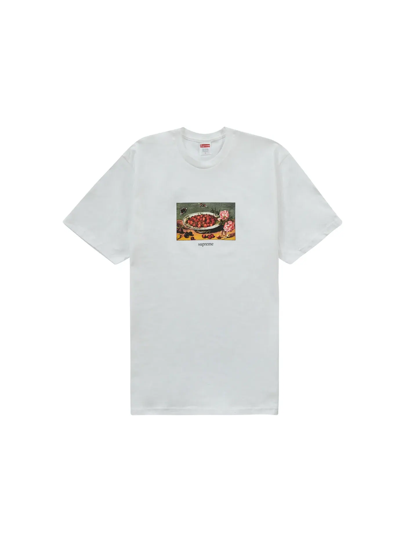 Мужская футболка с принтом Supreme Strawberries Tee Supreme — изображение 1 из 1, белый