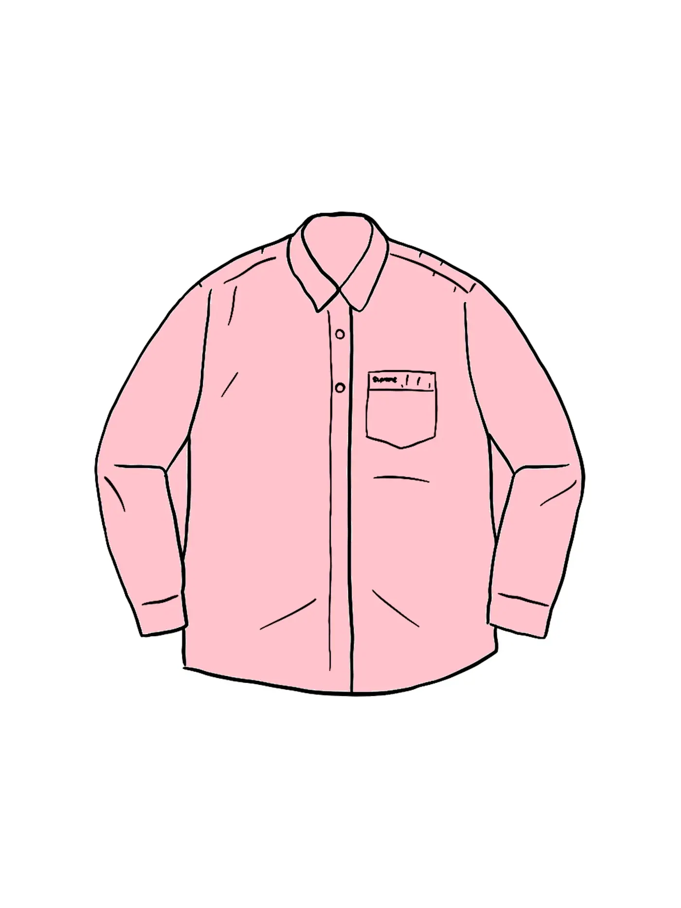 Мужская рубашка с длинным рукавом Supreme Shirt — изображение 1 из 1, красный