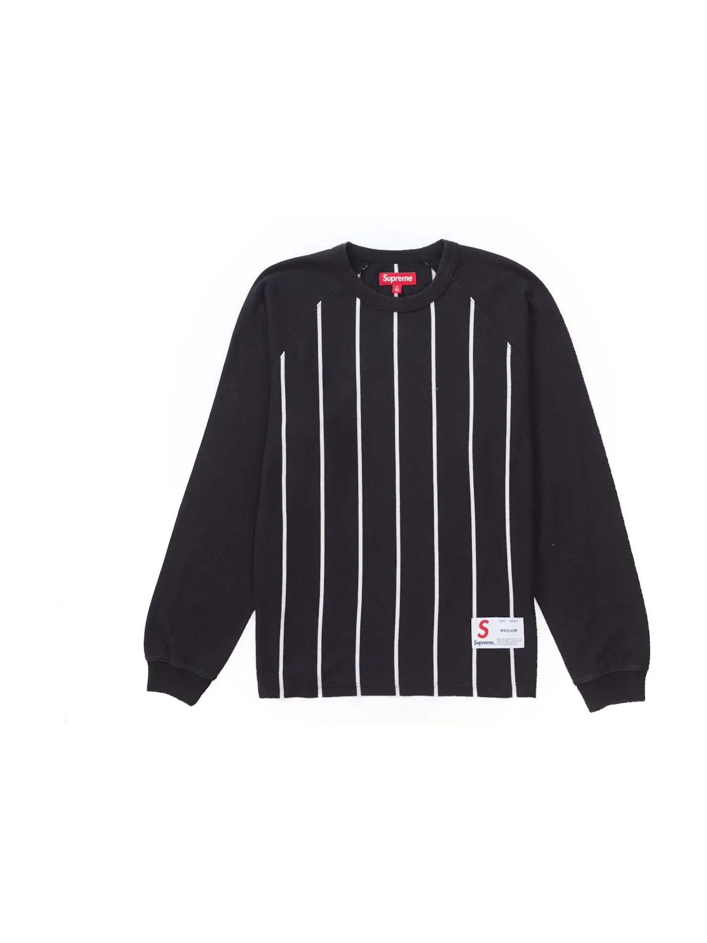 Мужская футболка с длинным рукавом Supreme Supreme Stripe Raglan L/S Top — изображение 2 из 2, черный