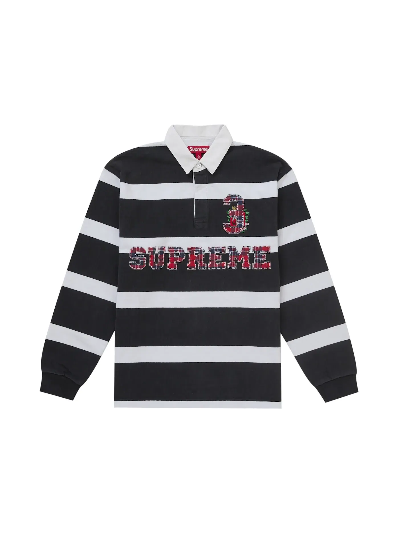 Мужская рубашка-поло с принтом Rugby (FW25) Supreme — изображение 1 из 2, черный