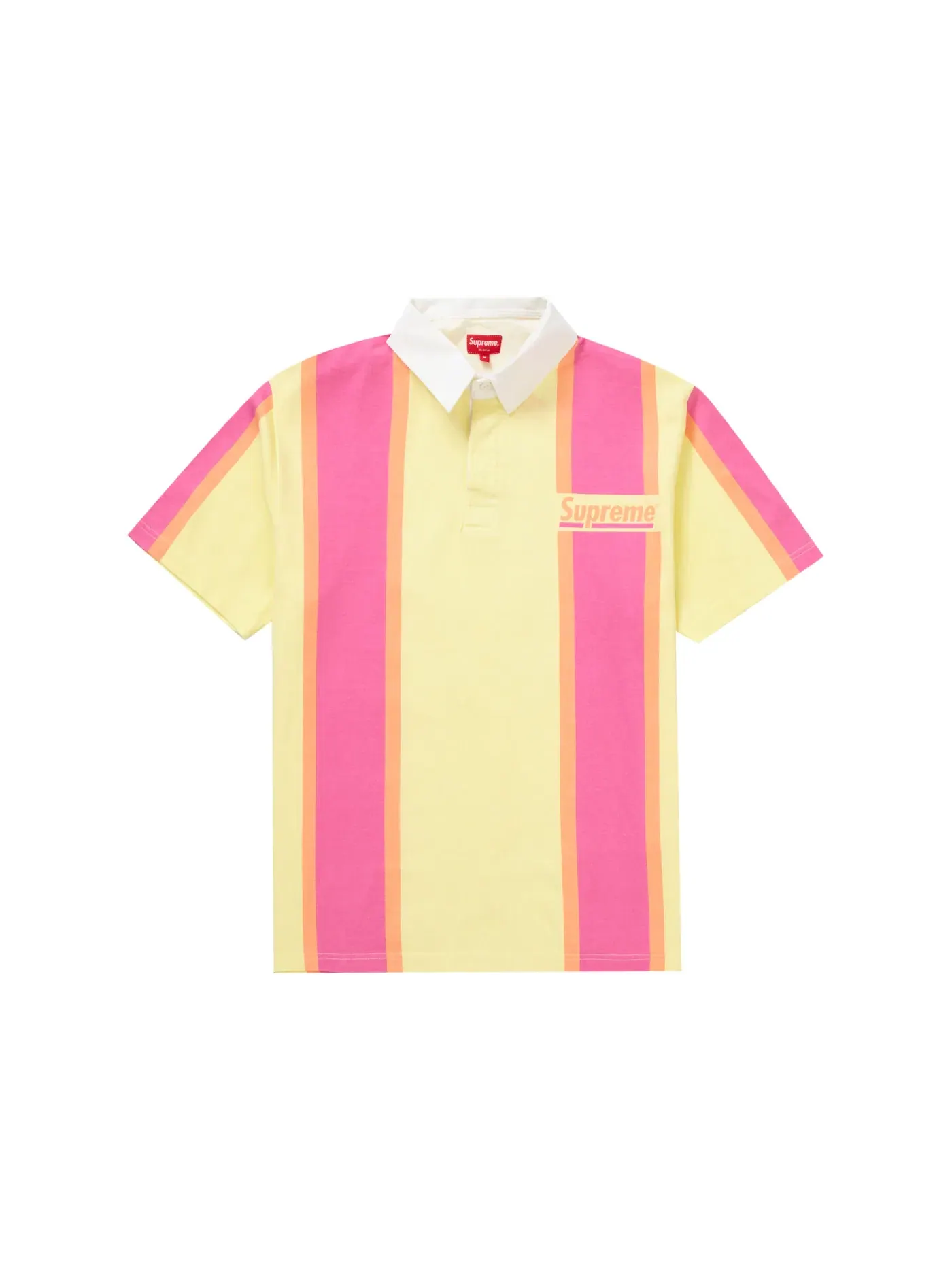 Мужская футболка с коротким рукавом Supreme Stripe S/S Rugby — изображение 1 из 1, желтый