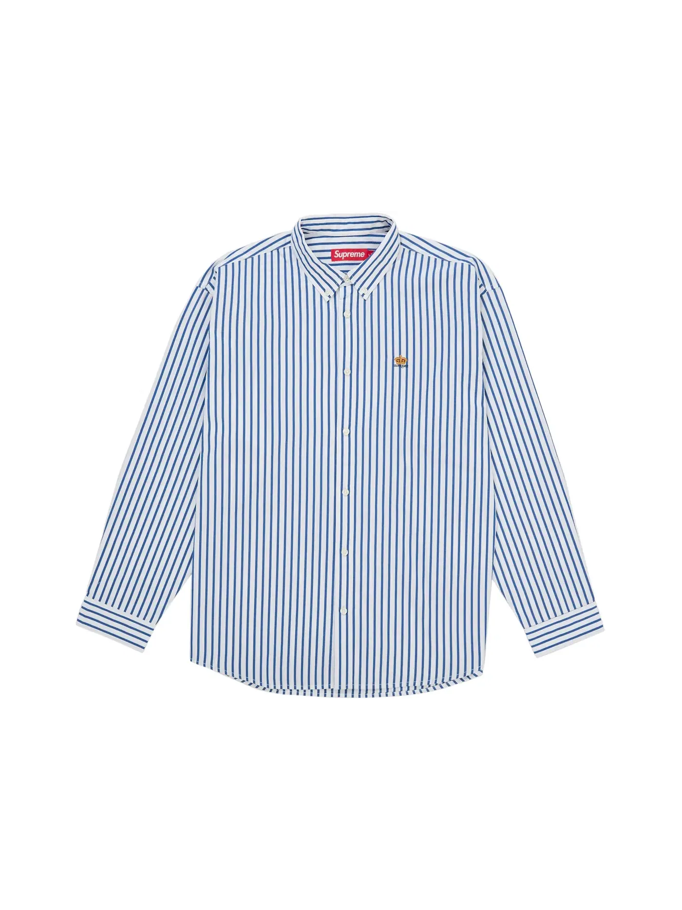 Мужская рубашка с полосками Supreme Shirt (SS26) — изображение 1 из 1, синий