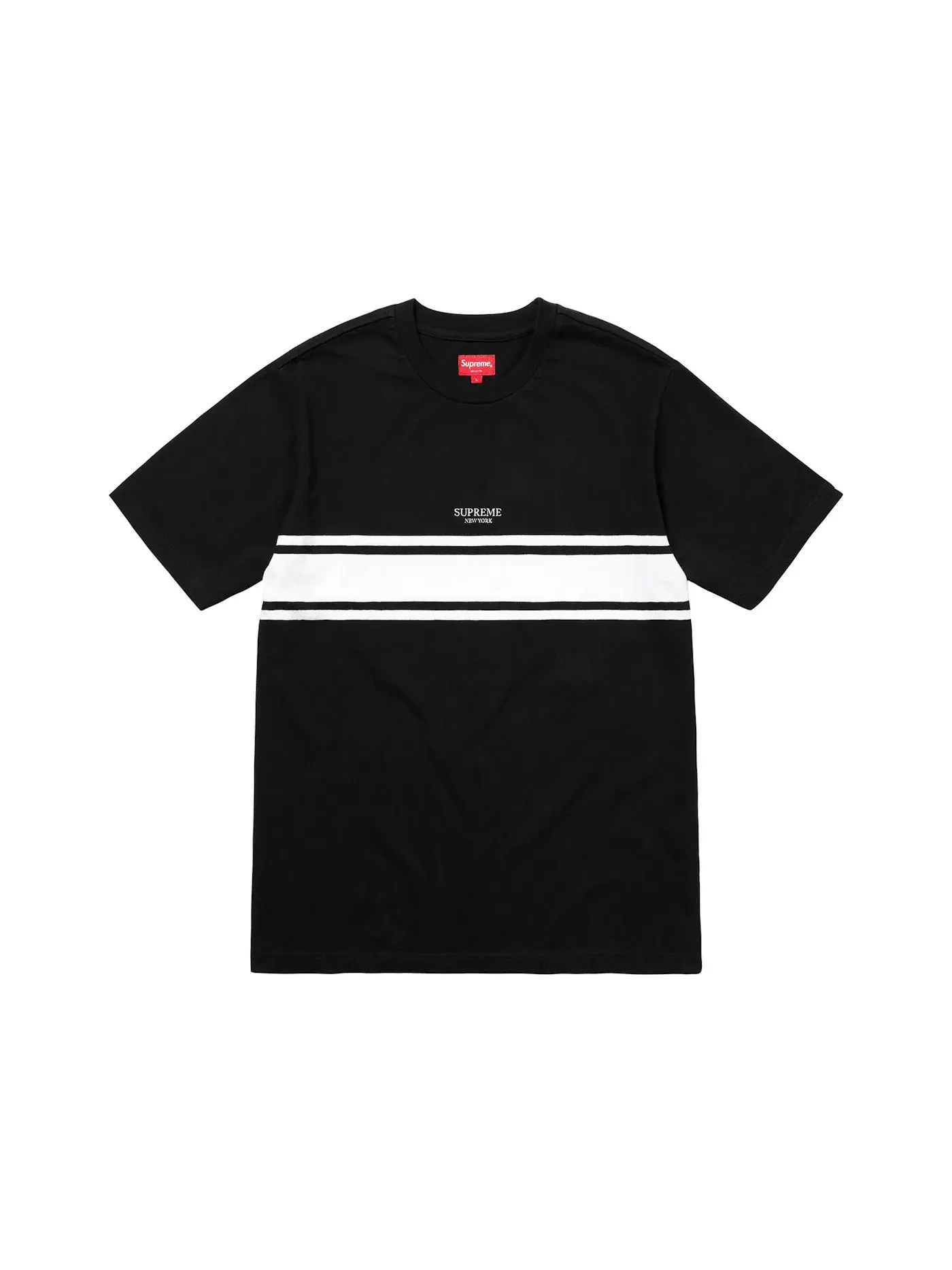 Мужская футболка Supreme Stripe Tee Supreme — изображение 1 из 1, черный