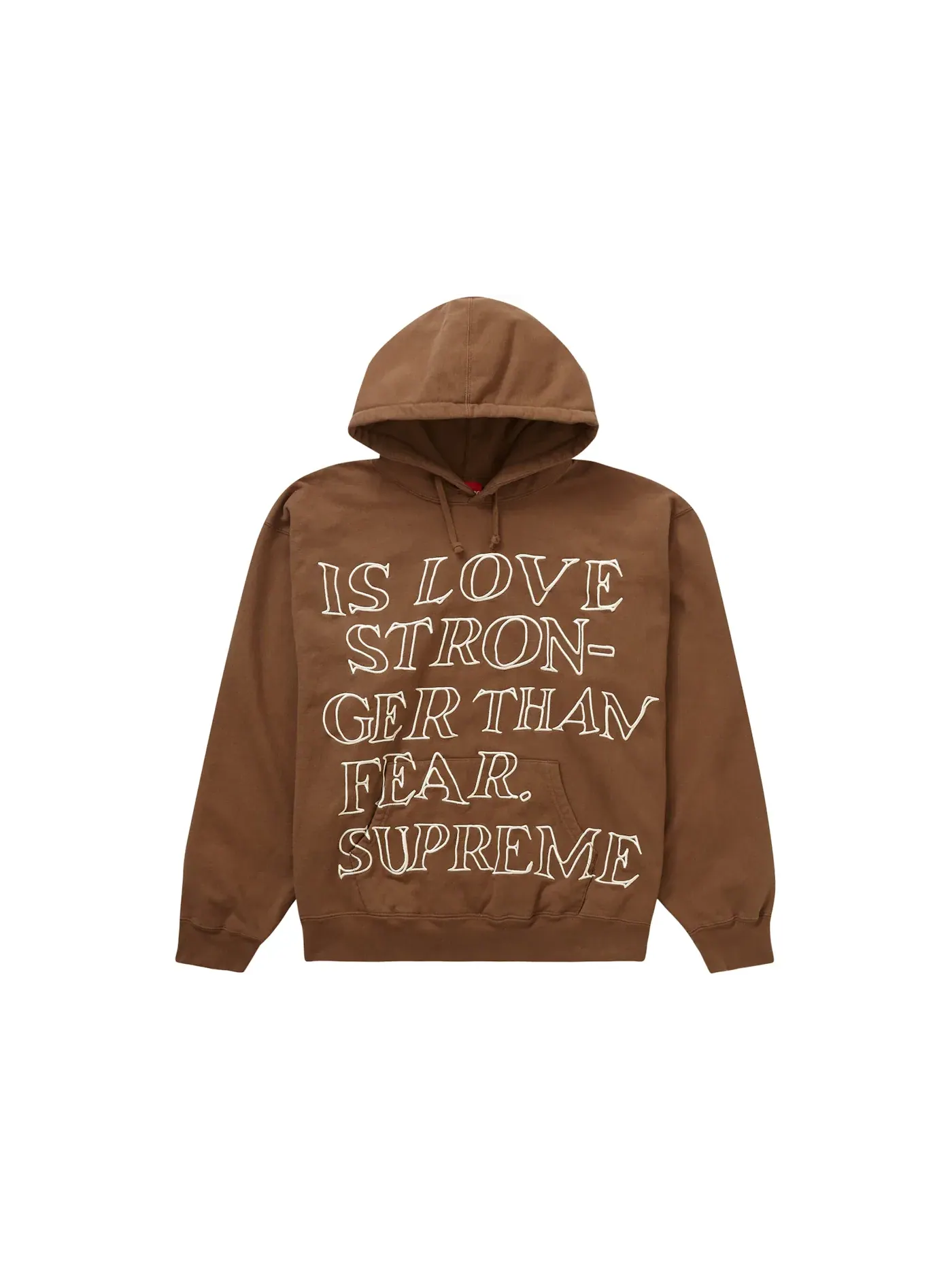 Мужская худи с принтом Supreme Sweatshirt — изображение 1 из 1, оливковый коричневый