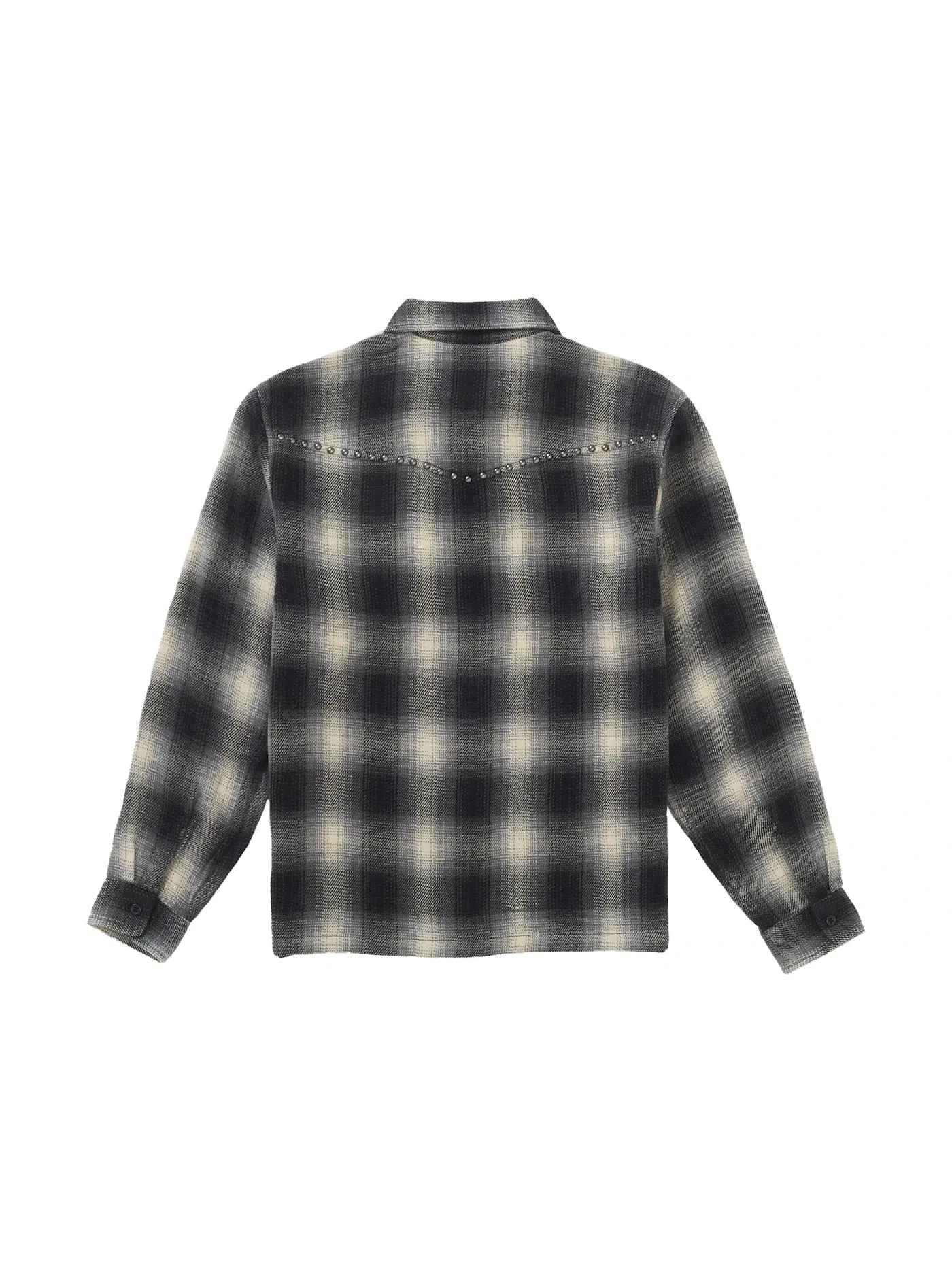 Мужская рубашка с принтом на молнии Studded Shadow Plaid Supreme — изображение 2 из 2, черный