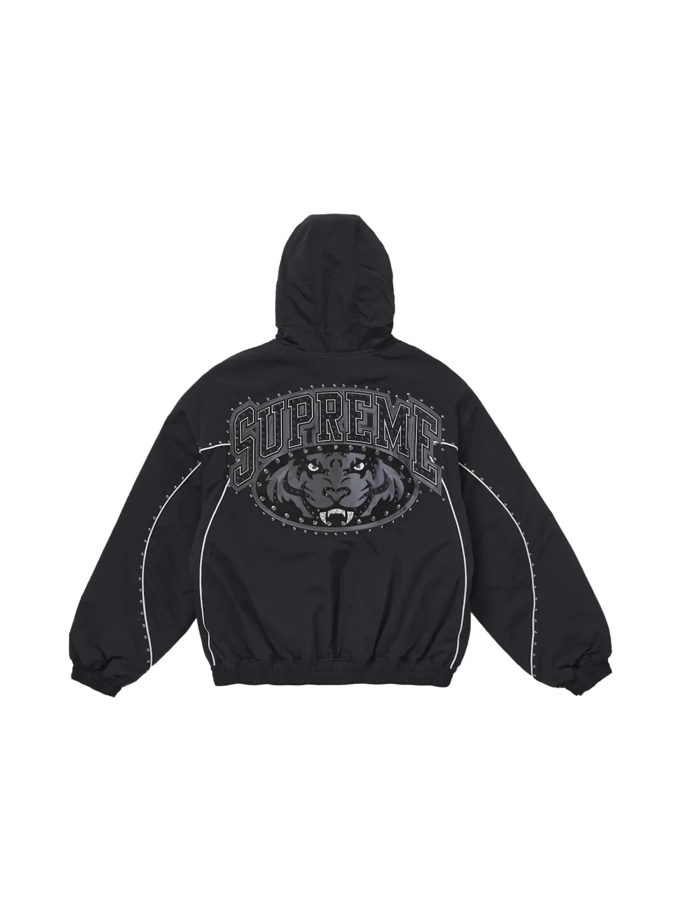 Мужская куртка с принтом Supreme Studded Stadium Jacket — изображение 1 из 3, черный