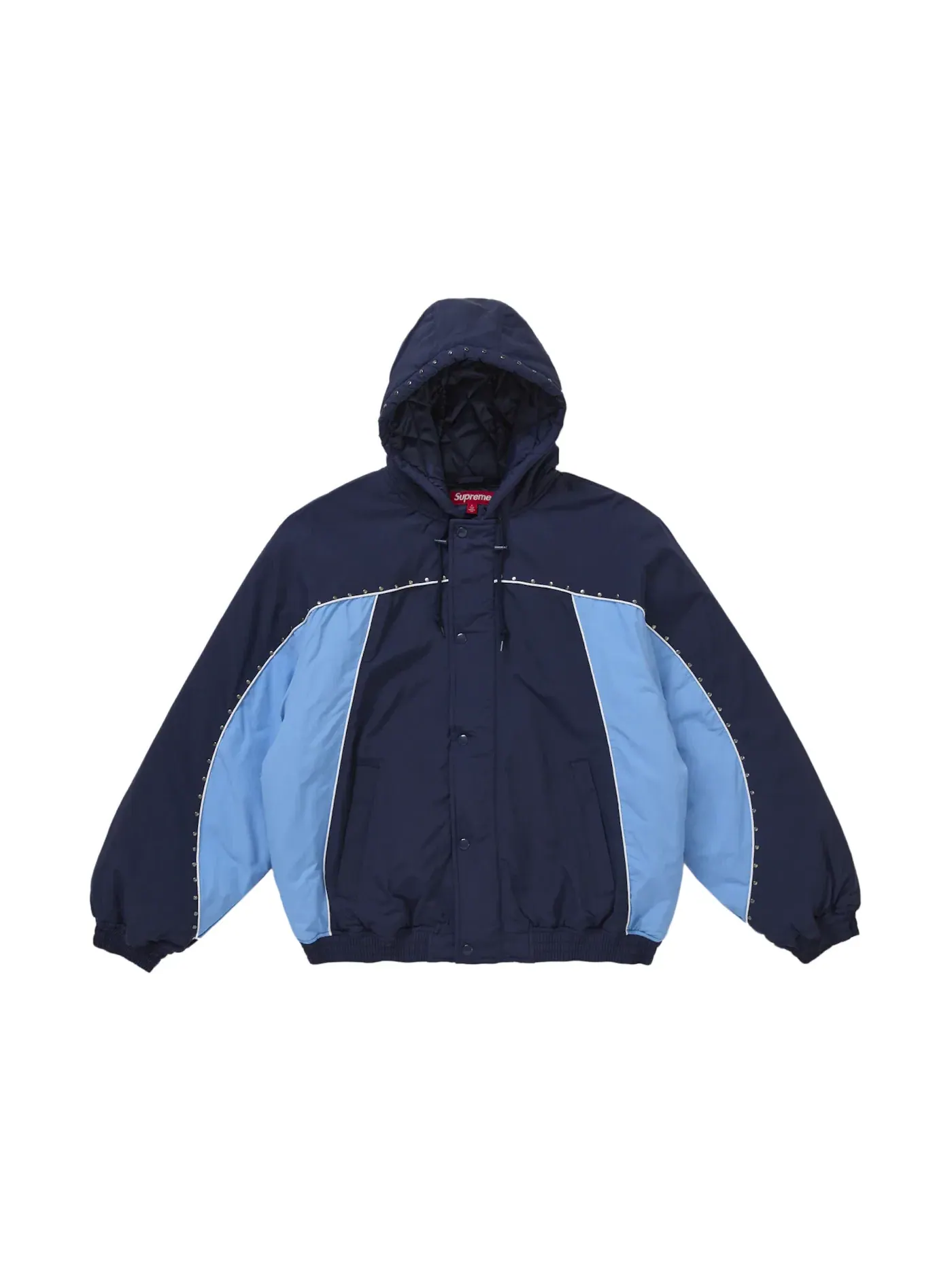 Мужская куртка с принтом Supreme Studded Stadium Jacket Supreme — изображение 2 из 2, темно-синий