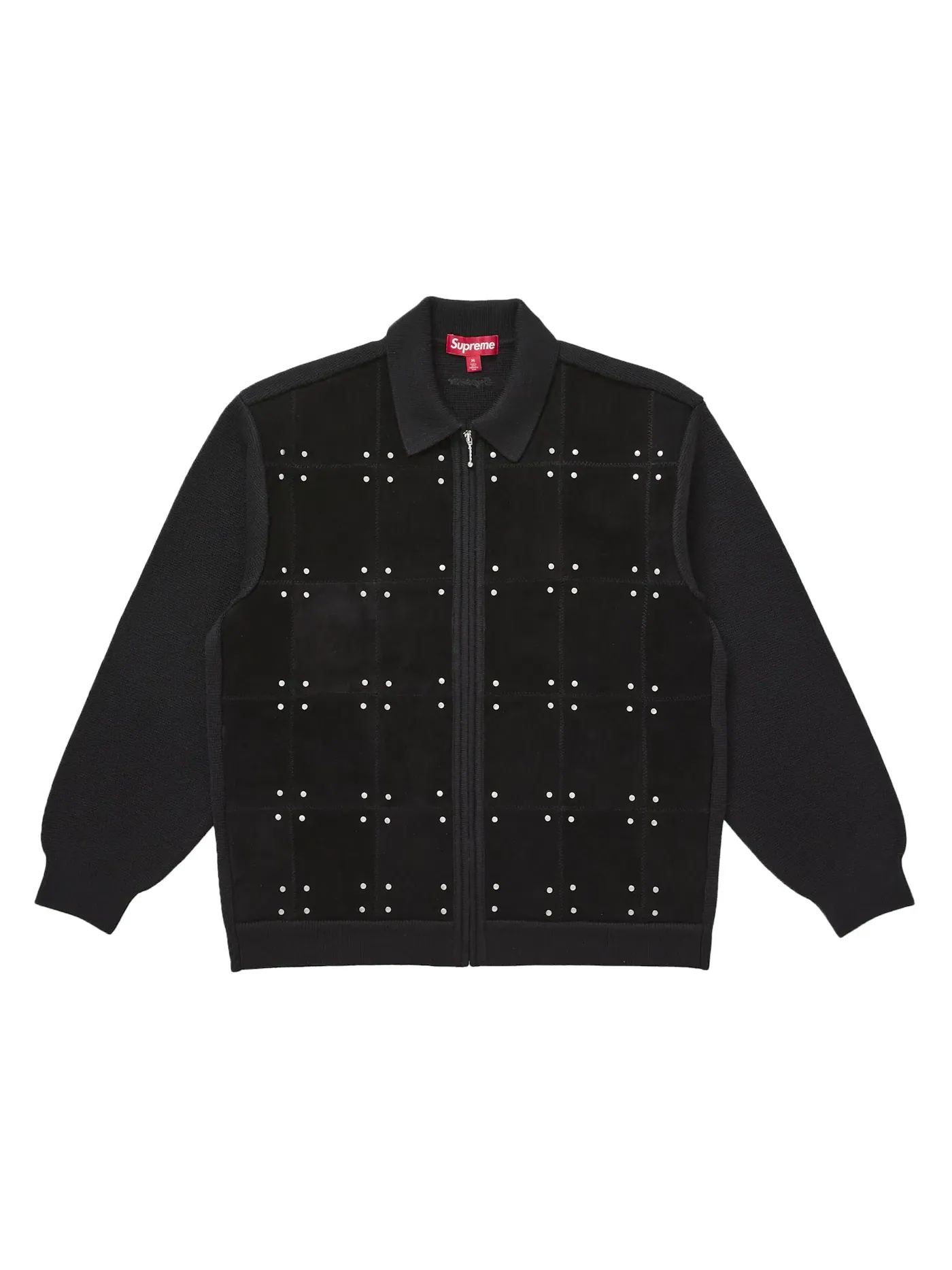 Мужской кардиган из замши с шипами Supreme Cardigan — изображение 1 из 2, черный